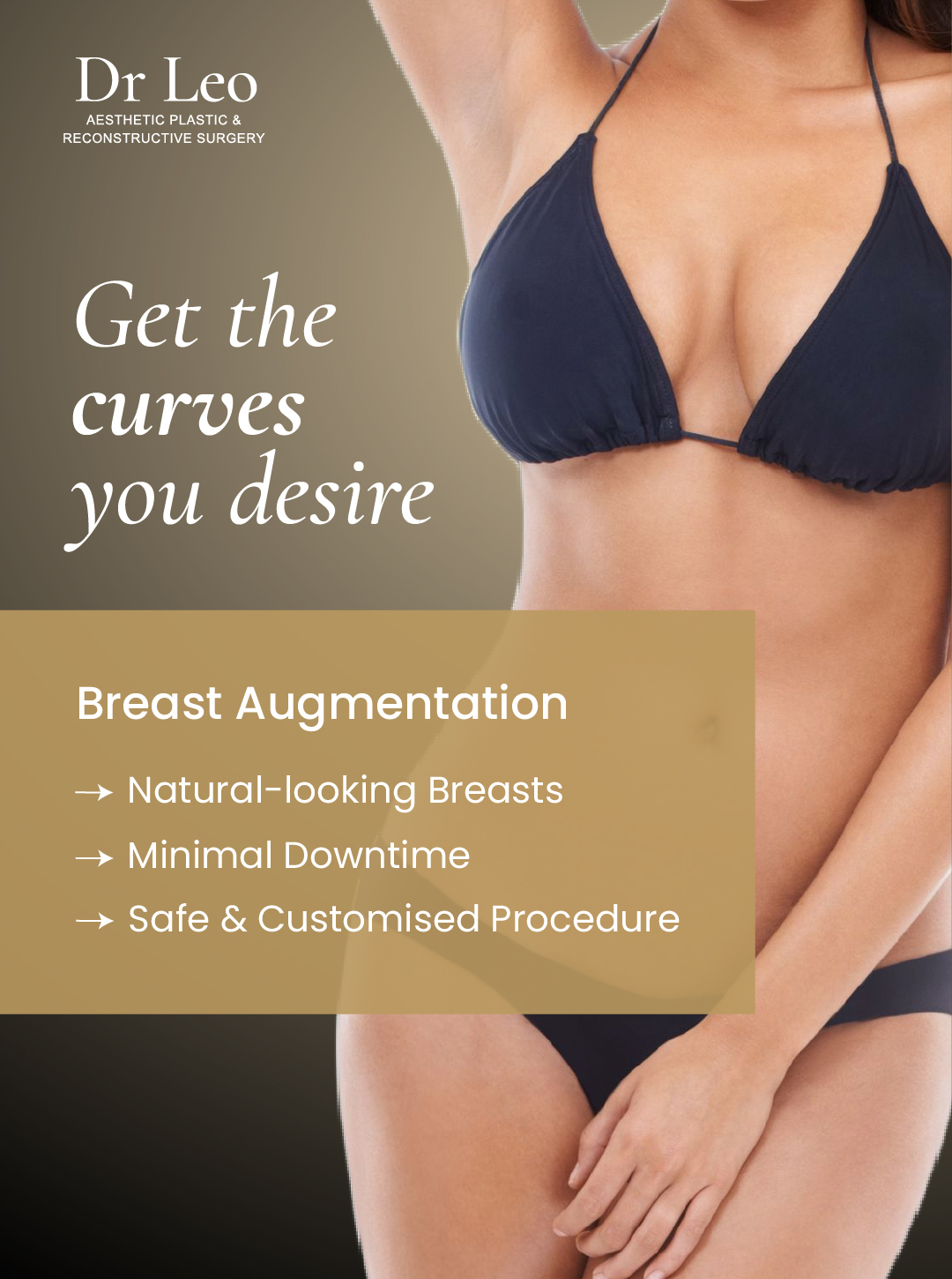 Dr Leo Aesthetic Plastic & Reconstructive Surgery Facebook ad: Natural-looking Breast Augmentation