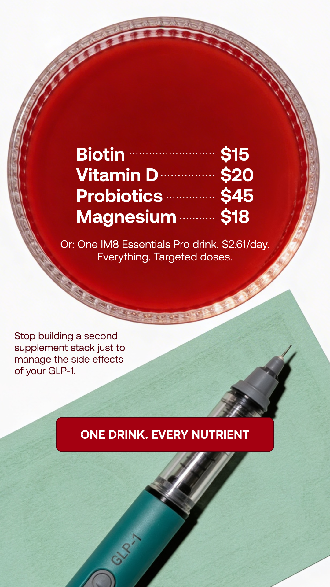 IM8 Health Facebook ad