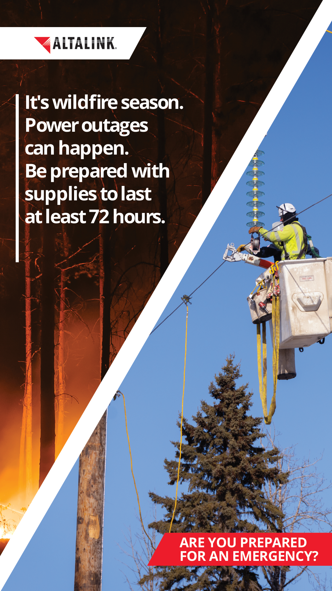 AltaLink Facebook ad: Preparing for Wildfire Season