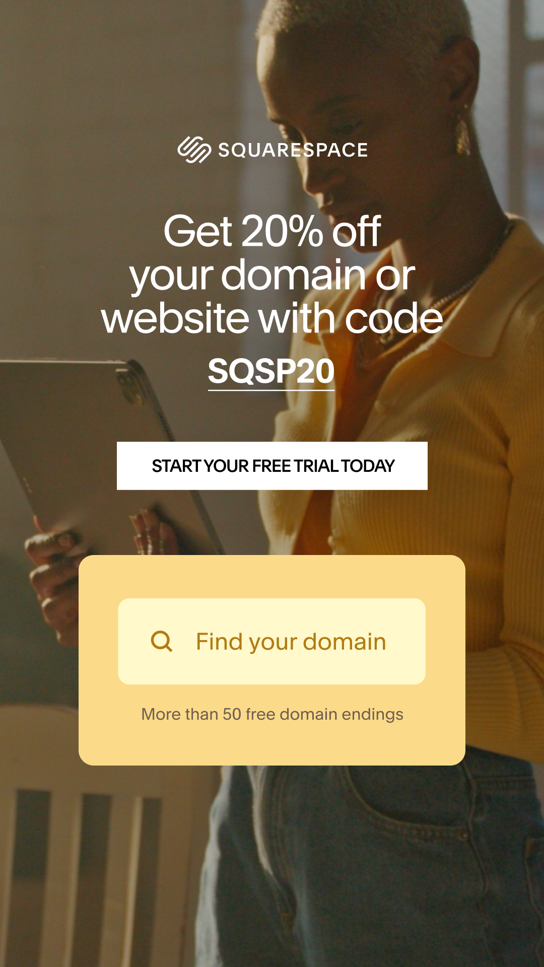 Squarespace Facebook ad
