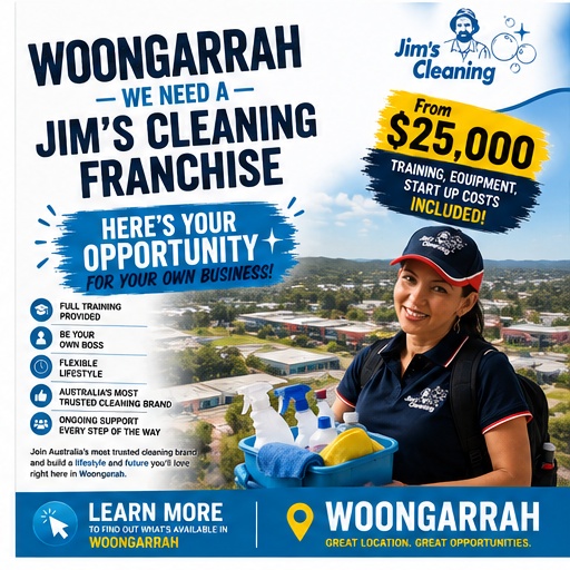 Jim's Cleaning Central Coast Facebook ad: Ever thought about running your own business?