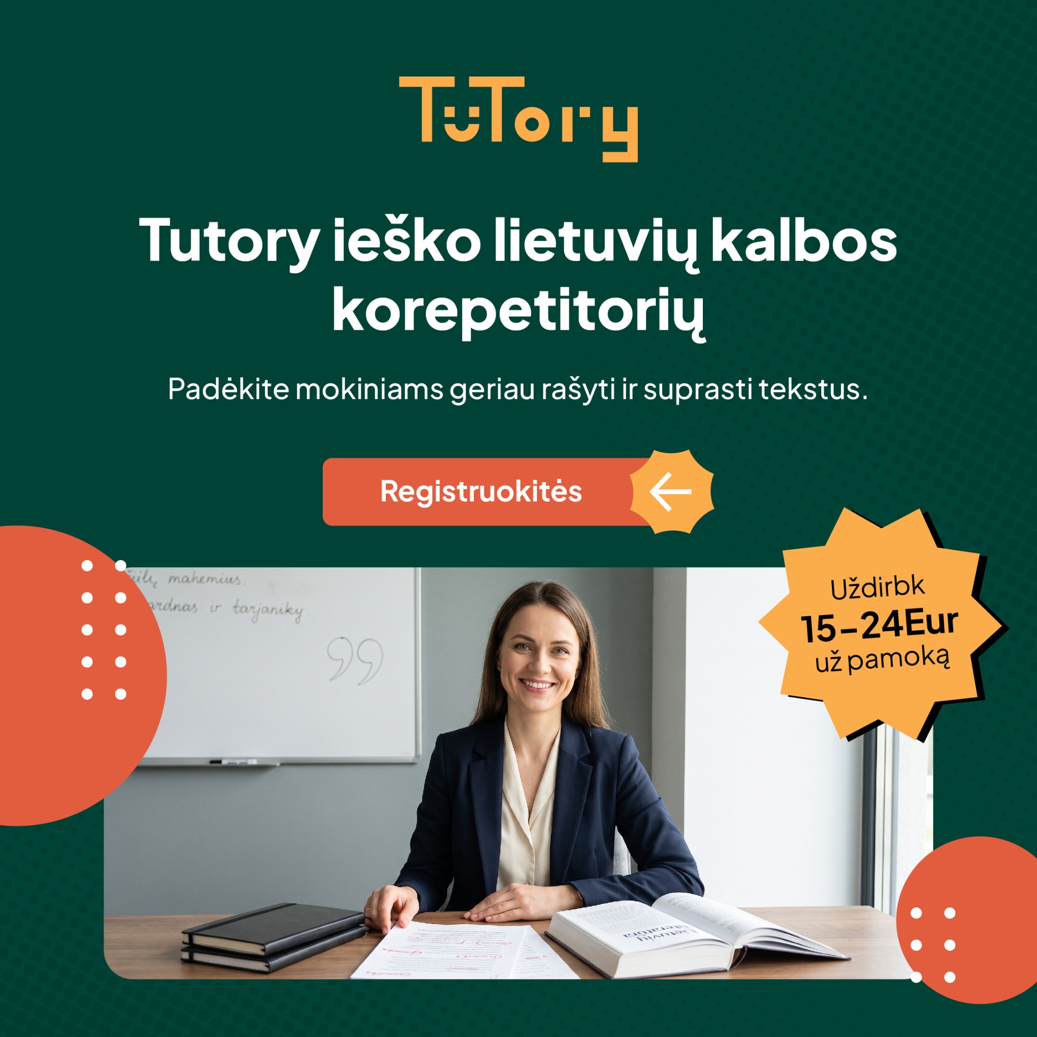 Tutory.lt Facebook ad: Pildykite formą