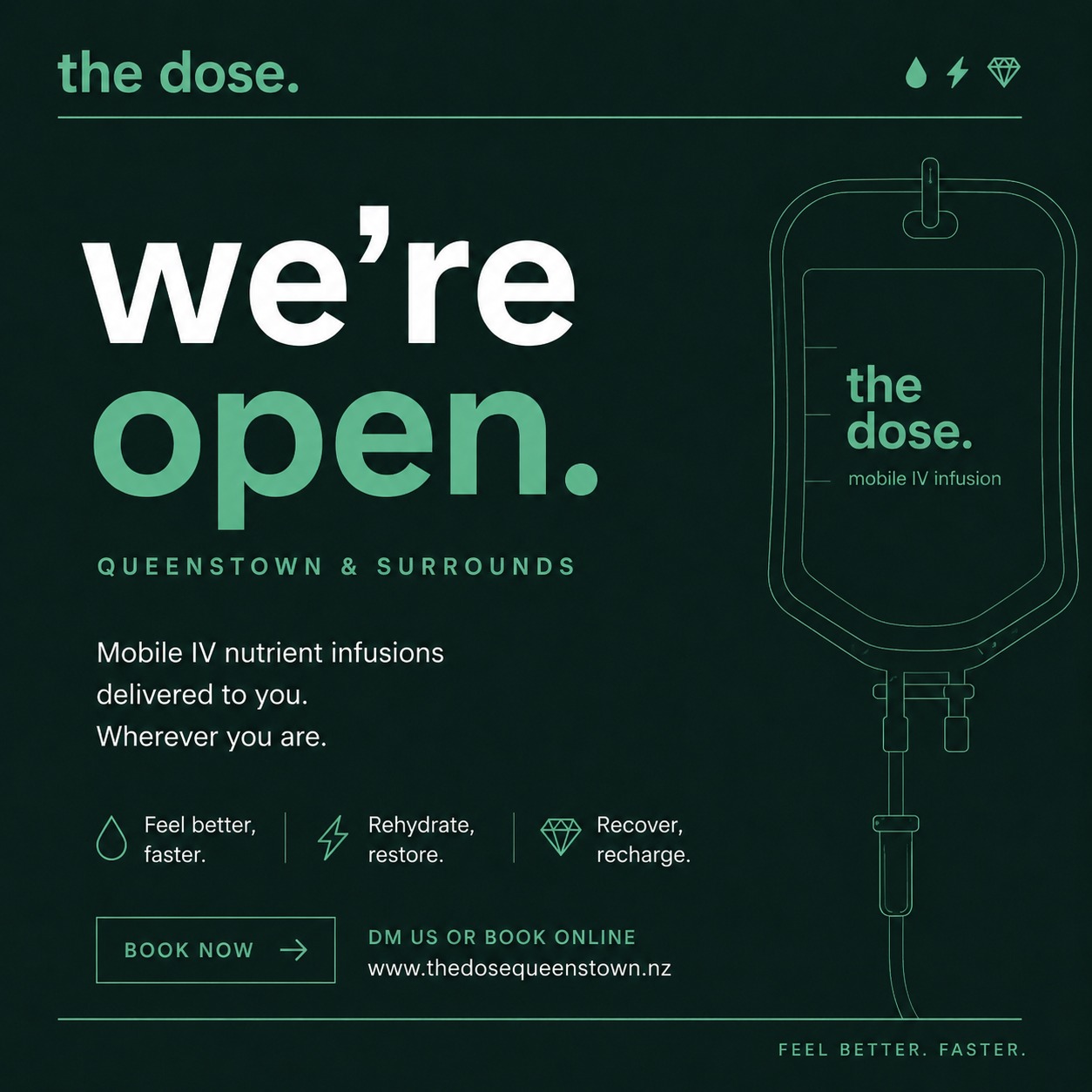 The dose. Mobile IV Therapy Queenstown Facebook ad: Mobile IV Therapy Queenstown | the dose.