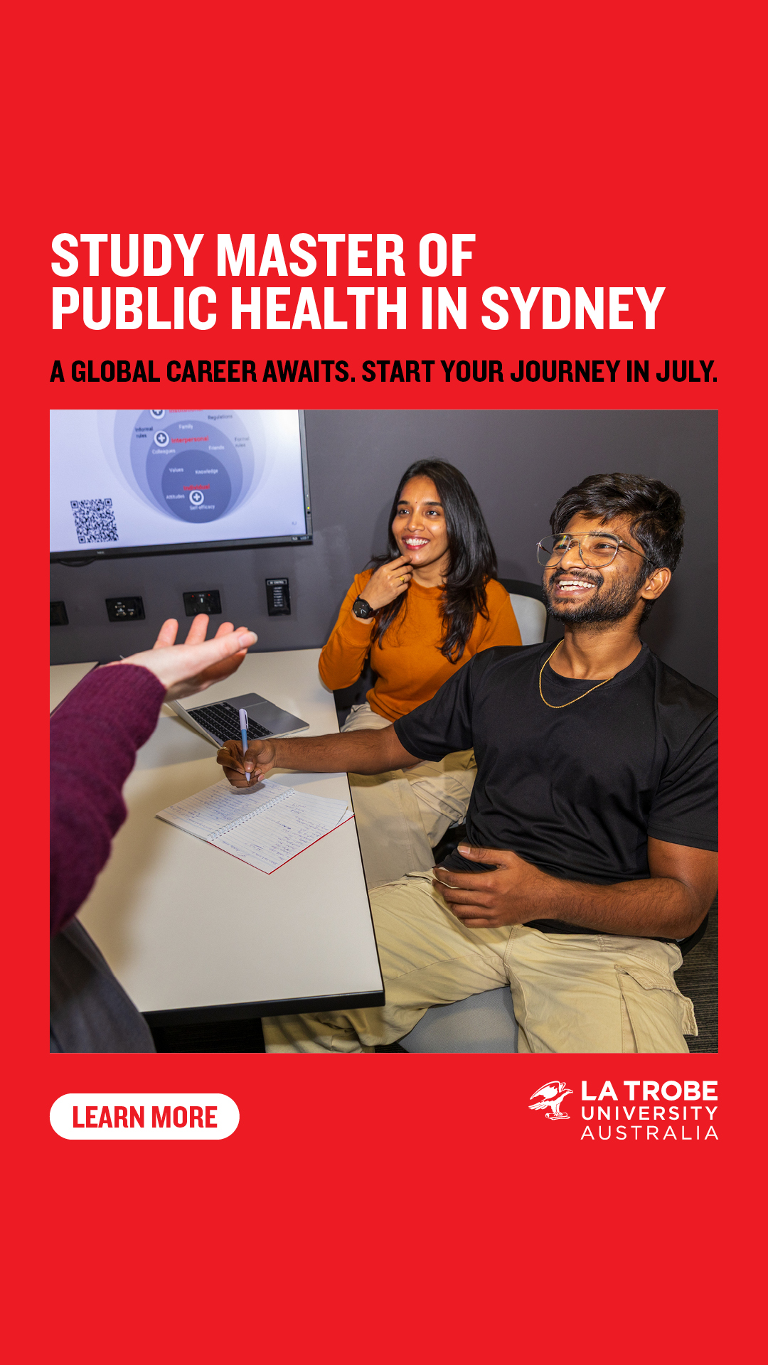 La Trobe University Sydney Campus Facebook ad from Apr 29, 2026