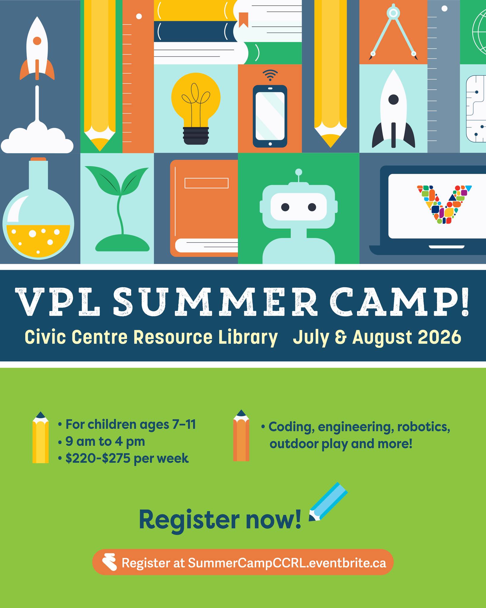 Vaughan Public Libraries Facebook ad: Summer Camp Registration is OPEN!