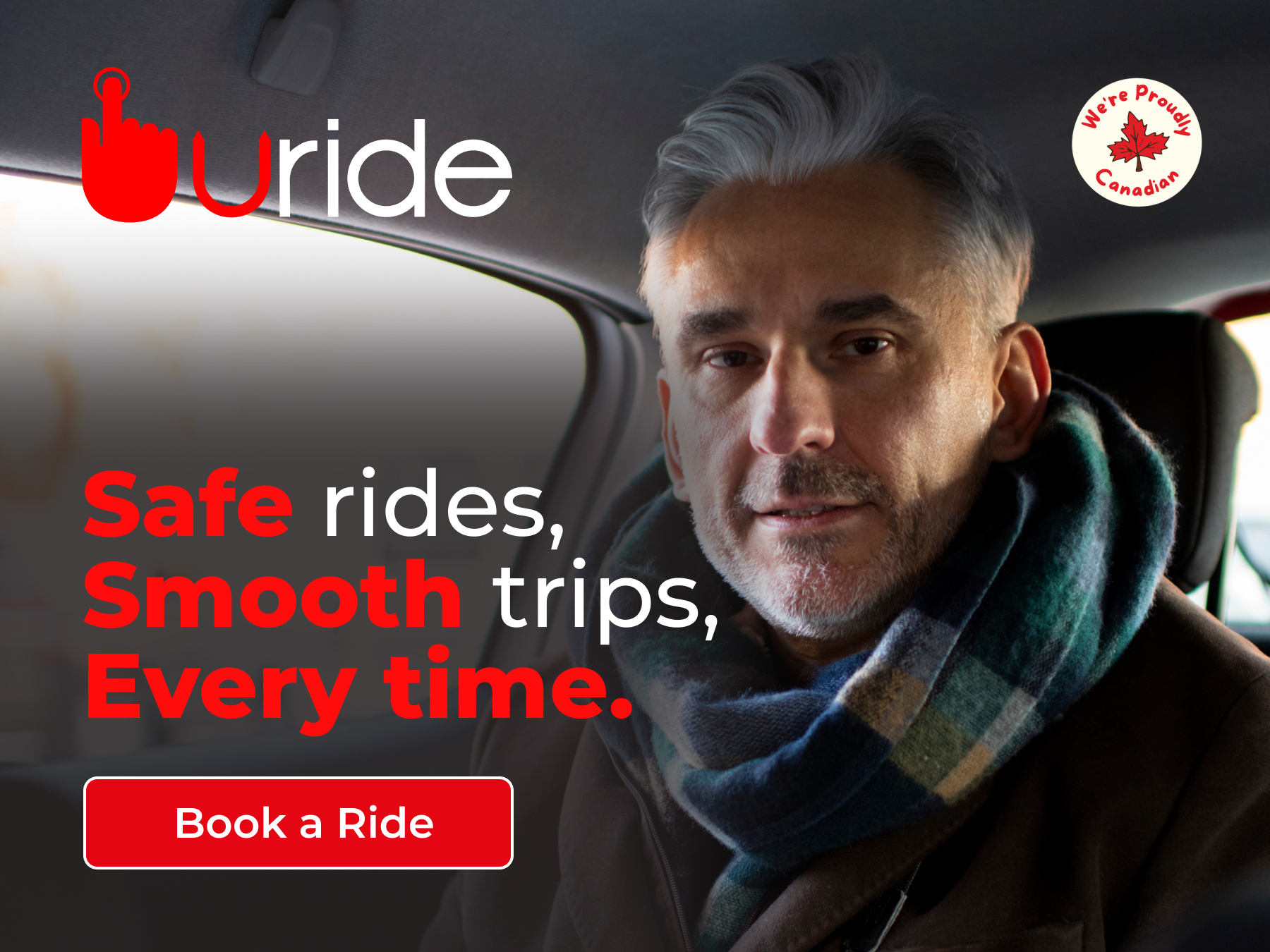 Uride Facebook ad: Tap. Book. Go