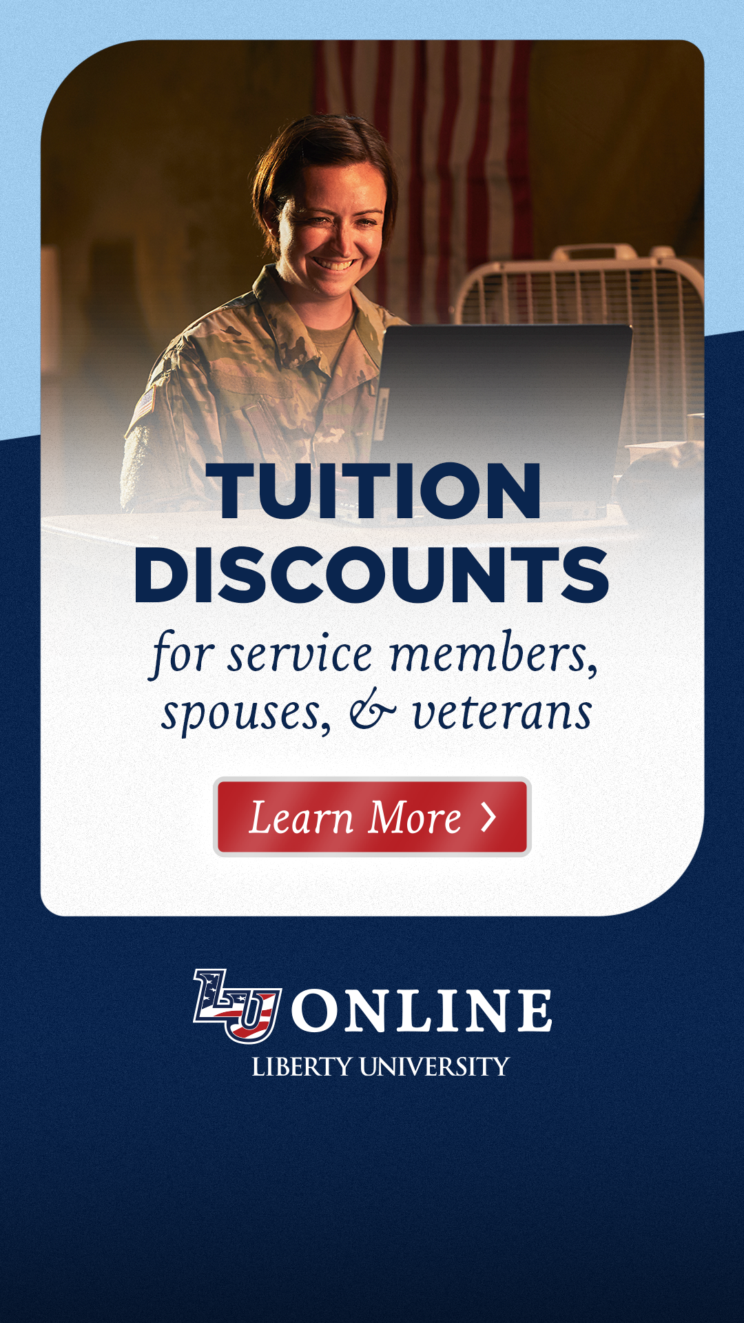 Liberty University Online Programs Facebook ad