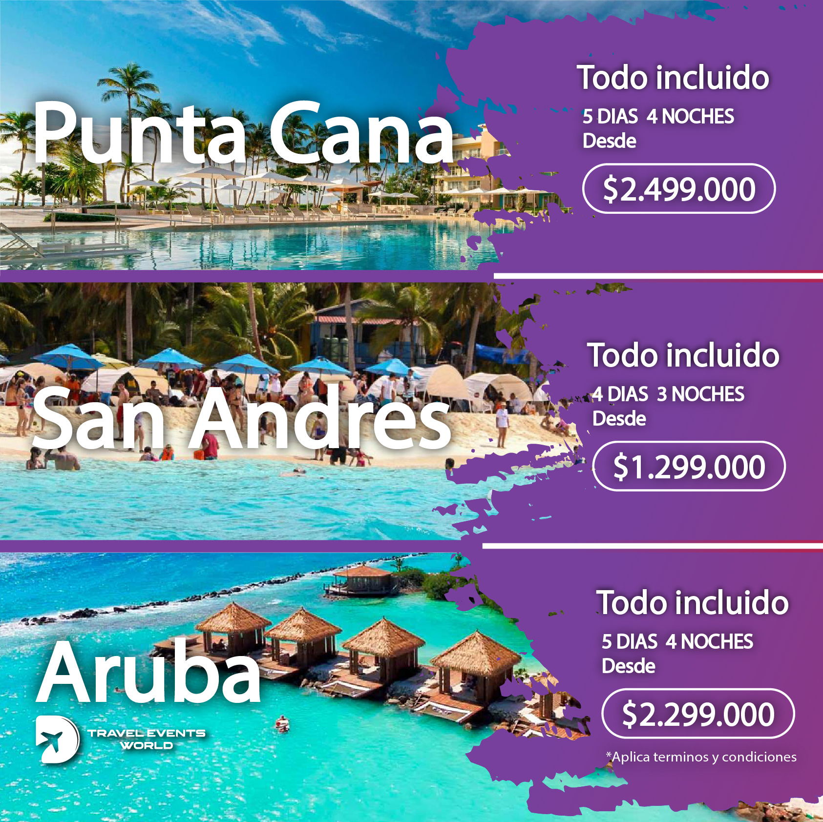 Travel Events World Facebook ad: Cotiza tu viaje aquí!