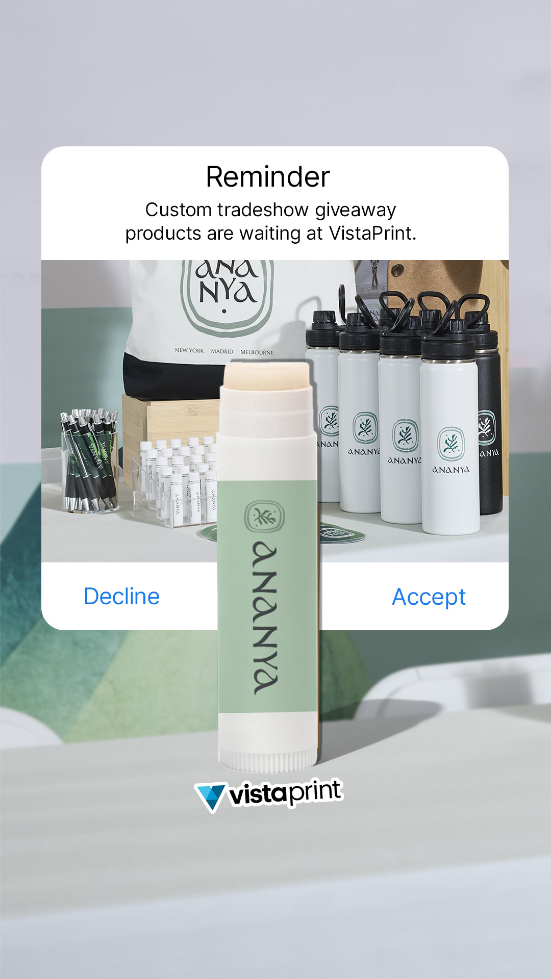 VistaPrint Facebook ad