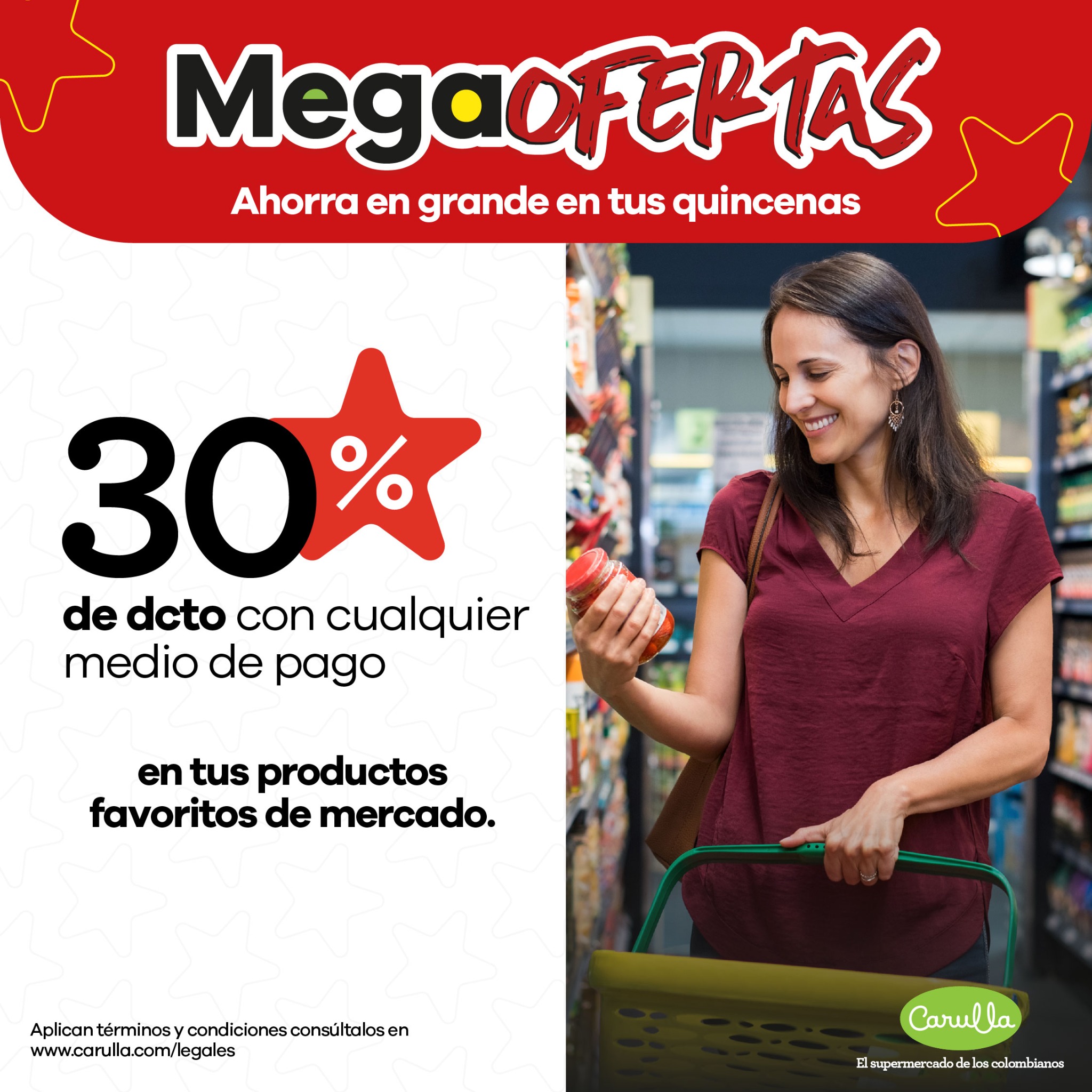 Carulla Facebook ad: Ahorra en grande.