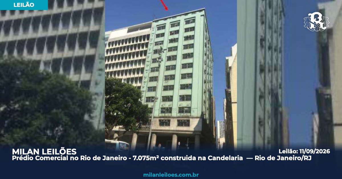 Milan Leilões Facebook ad: Prédio comercial 7.075m² no Rio de Janeiro