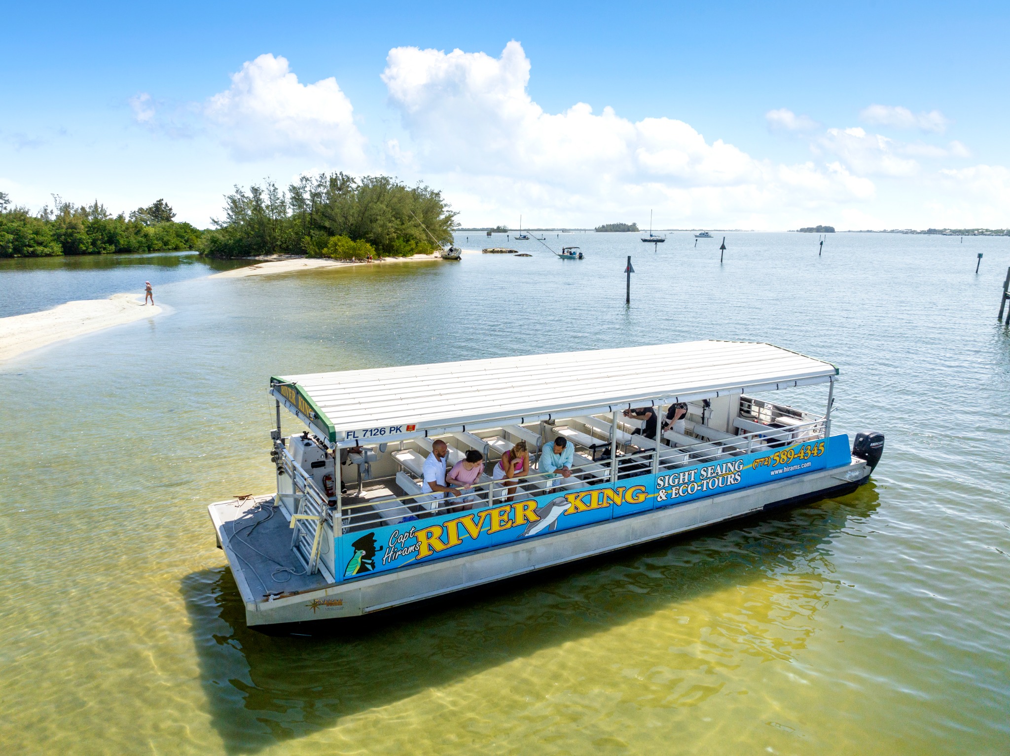 Capt Hirams Resort Facebook ad: Your phone gets zero bars out here.