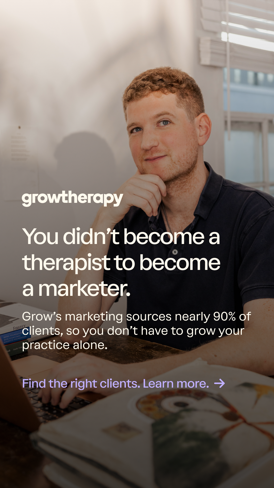 Grow Therapy Facebook ad