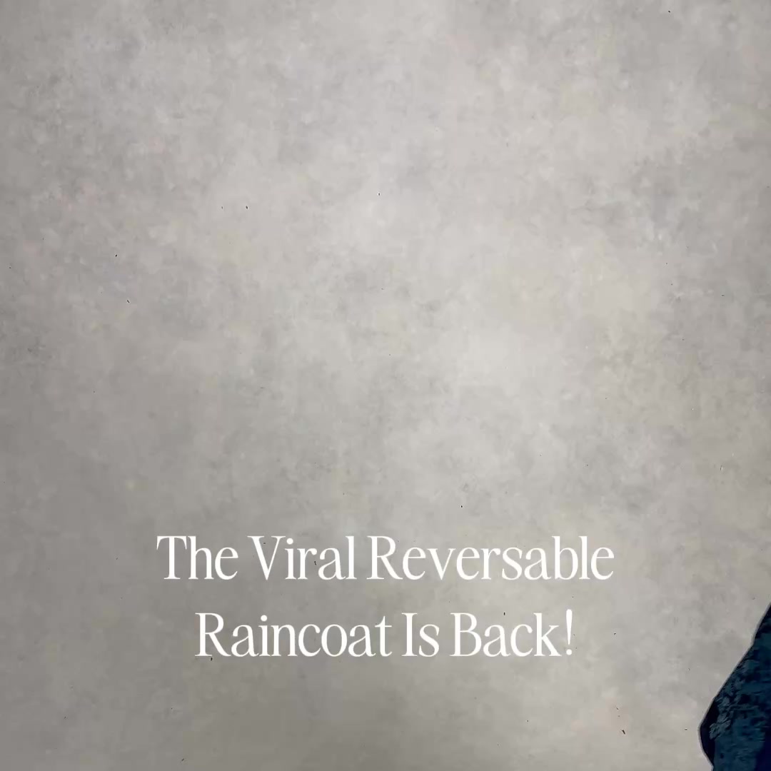 Blue Illusion Facebook ad: Reversible Raincoat