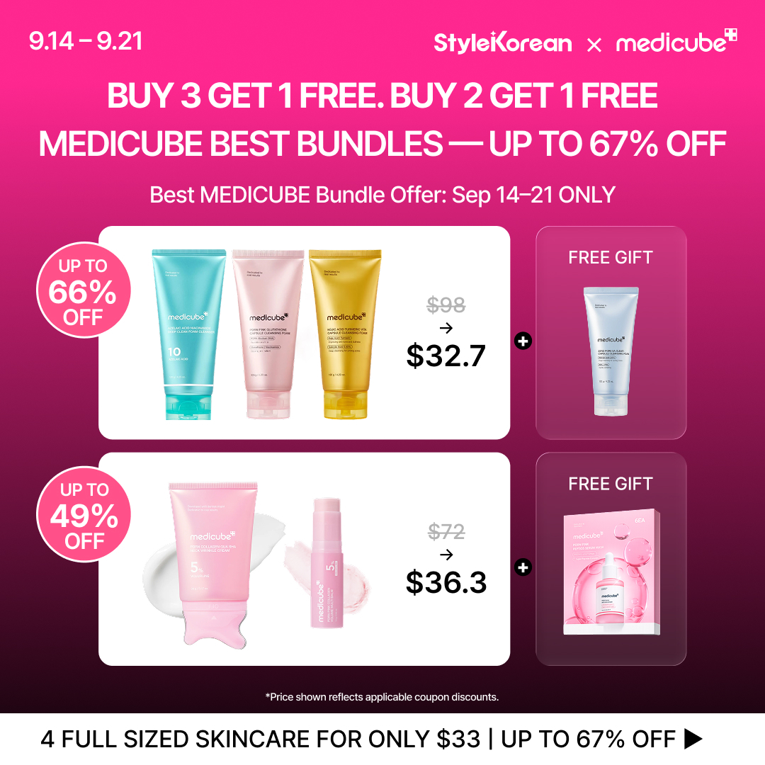 StyleKorean Facebook ad: medicube Best Bundles, Up to 67% OFF