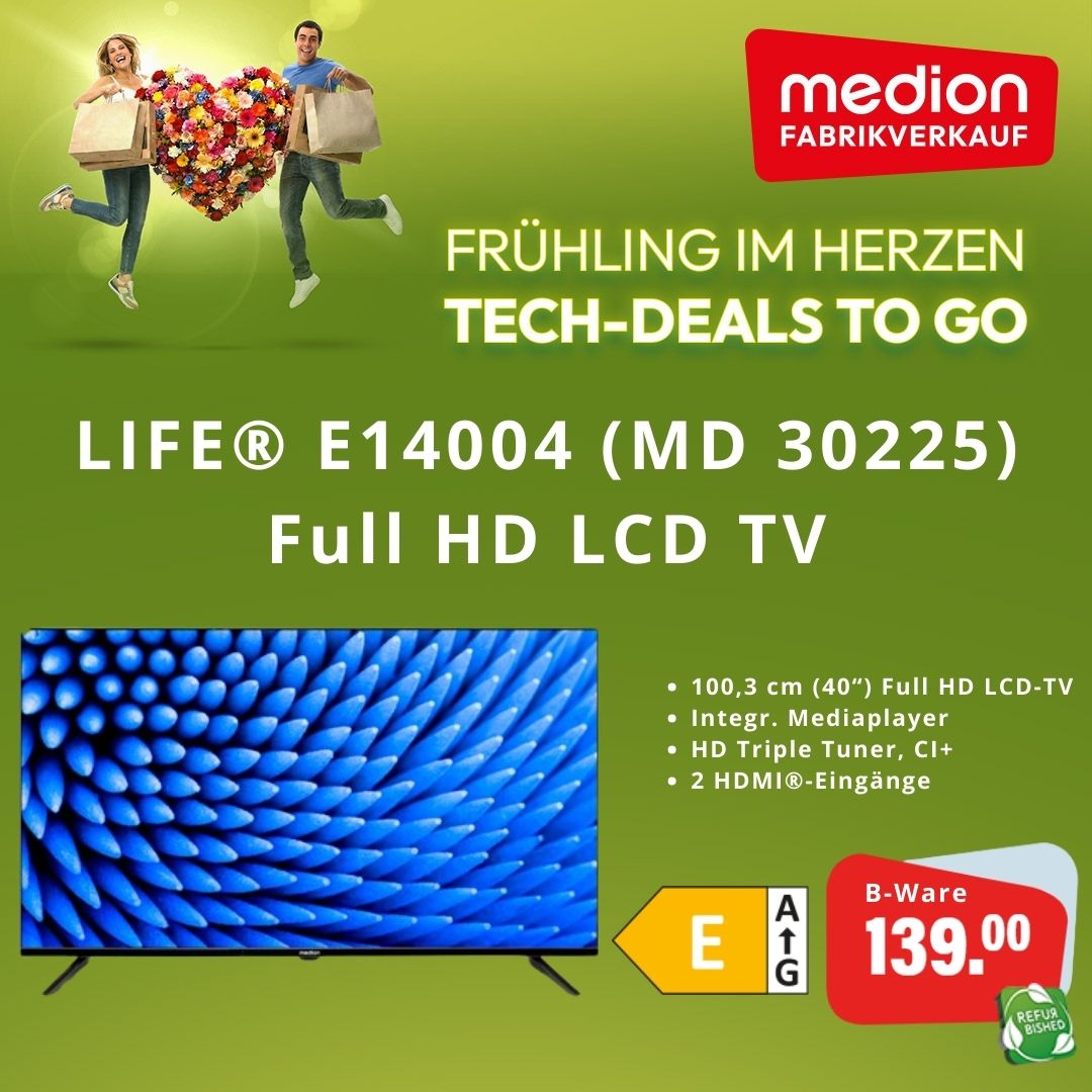 MEDION Fabrikverkauf Facebook ad: Entdecke unsere frühlingshaften Highlights, leicht, bunt…