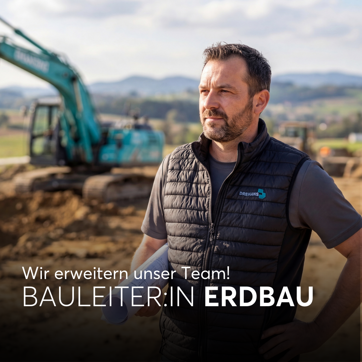 DREIHANS Facebook ad: Übernimm Verantwortung für spannende Erdbauprojekte bei…