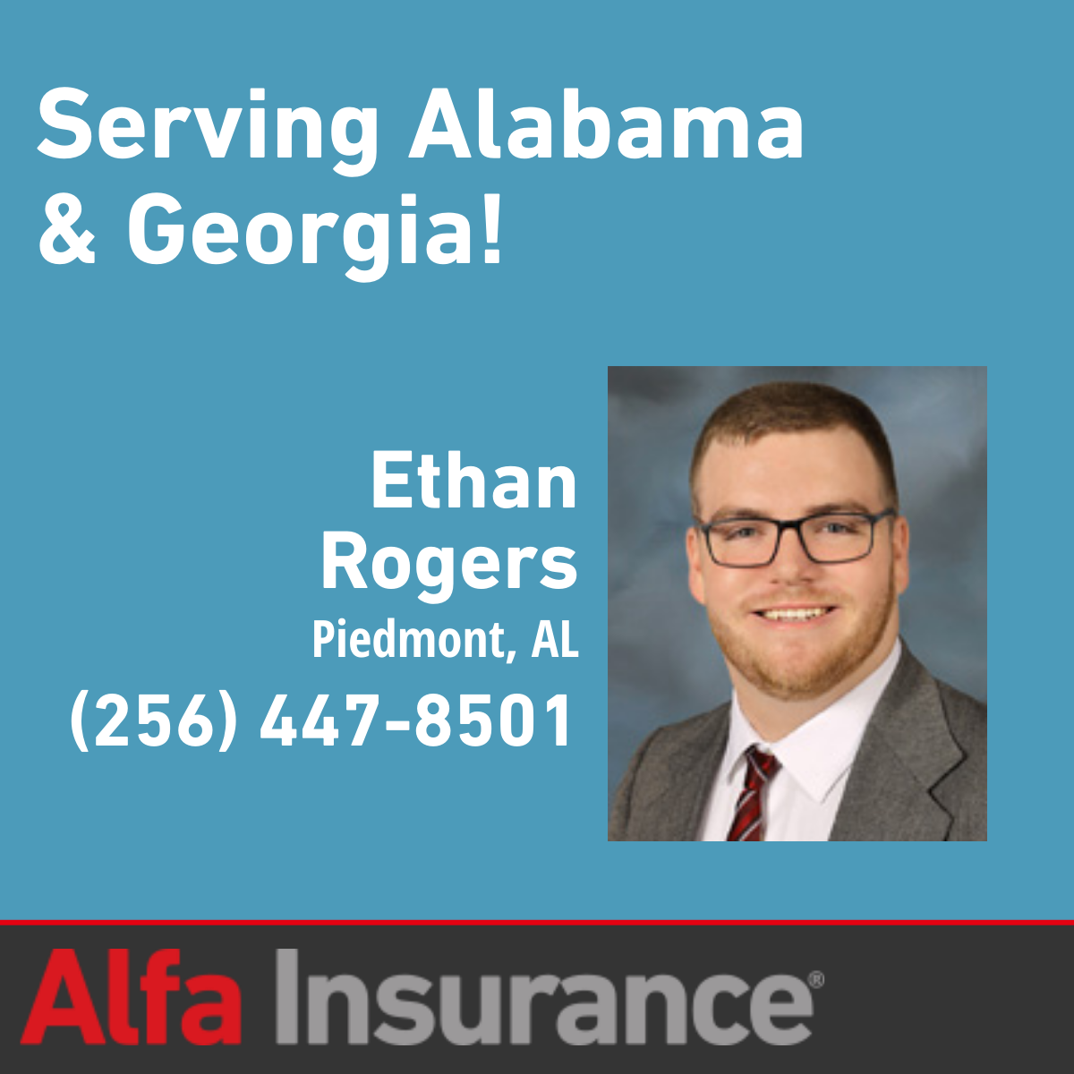 Ethan Rogers - Alfa Insurance Agent Facebook ad