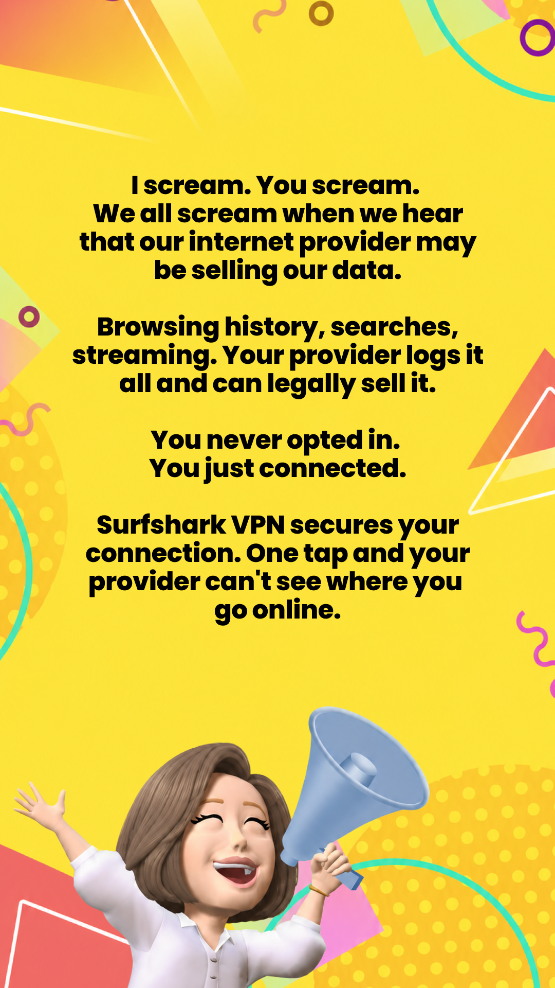 Surfshark Facebook ad