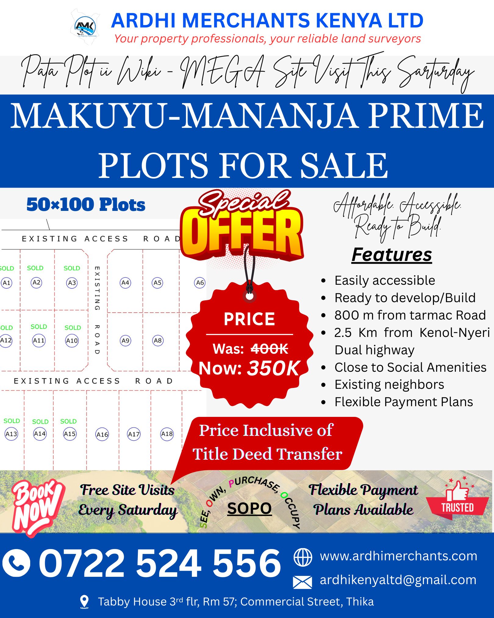 Ardhi Merchants Kenya Ltd Facebook ad: Don’t miss this Special Offer!