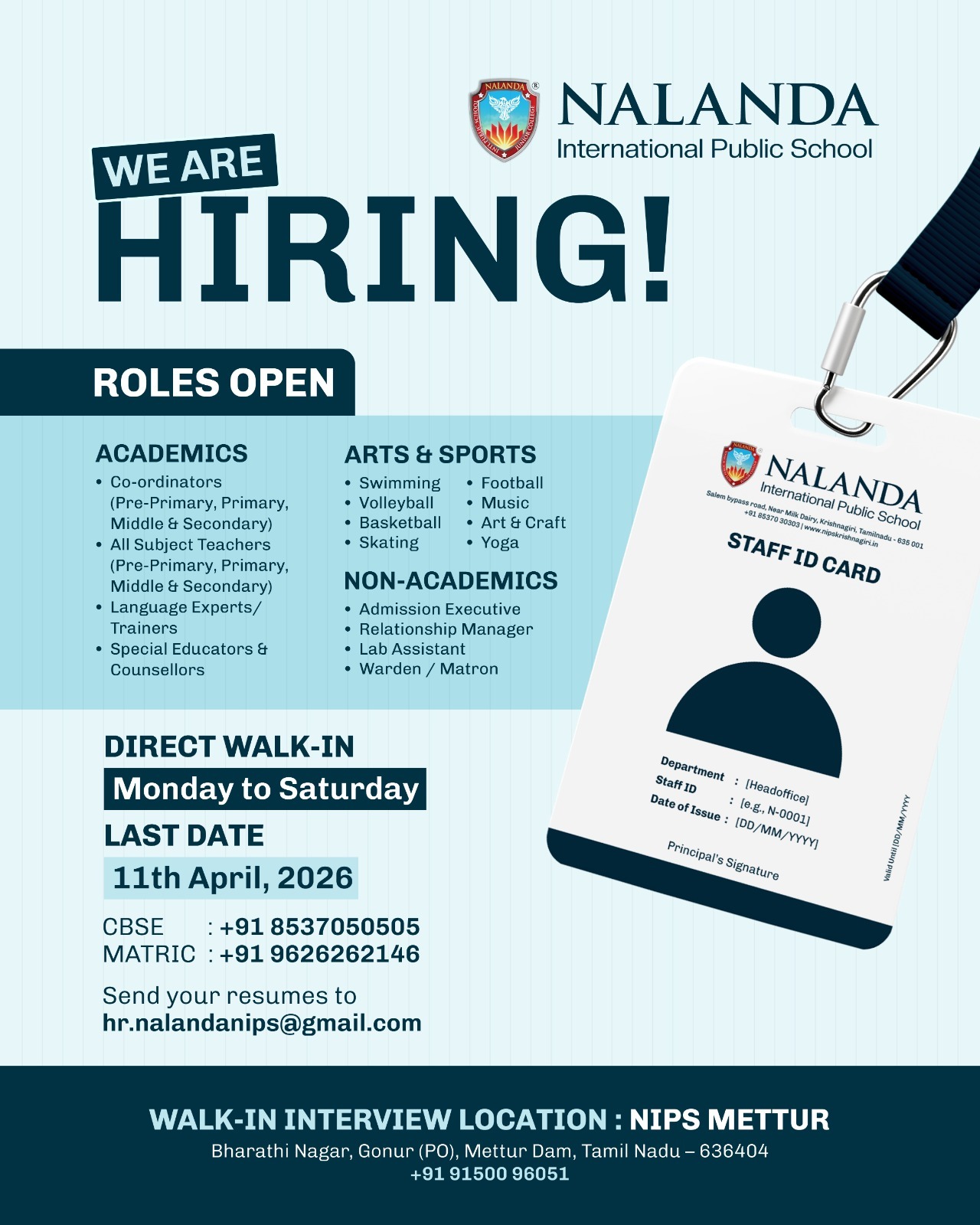 Nalanda International Public School & Junior College - Krishnagiri Facebook ad: Nalanda International Public School is expanding and so…