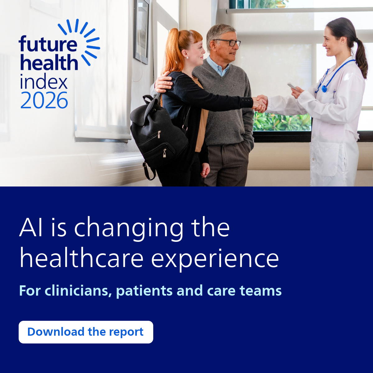 Philips Facebook ad: Download the Future Health Index 2026 report