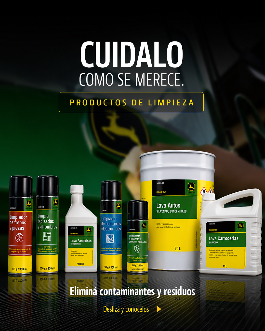 John Deere Facebook ad: Nuevos productos de limpieza John Deere