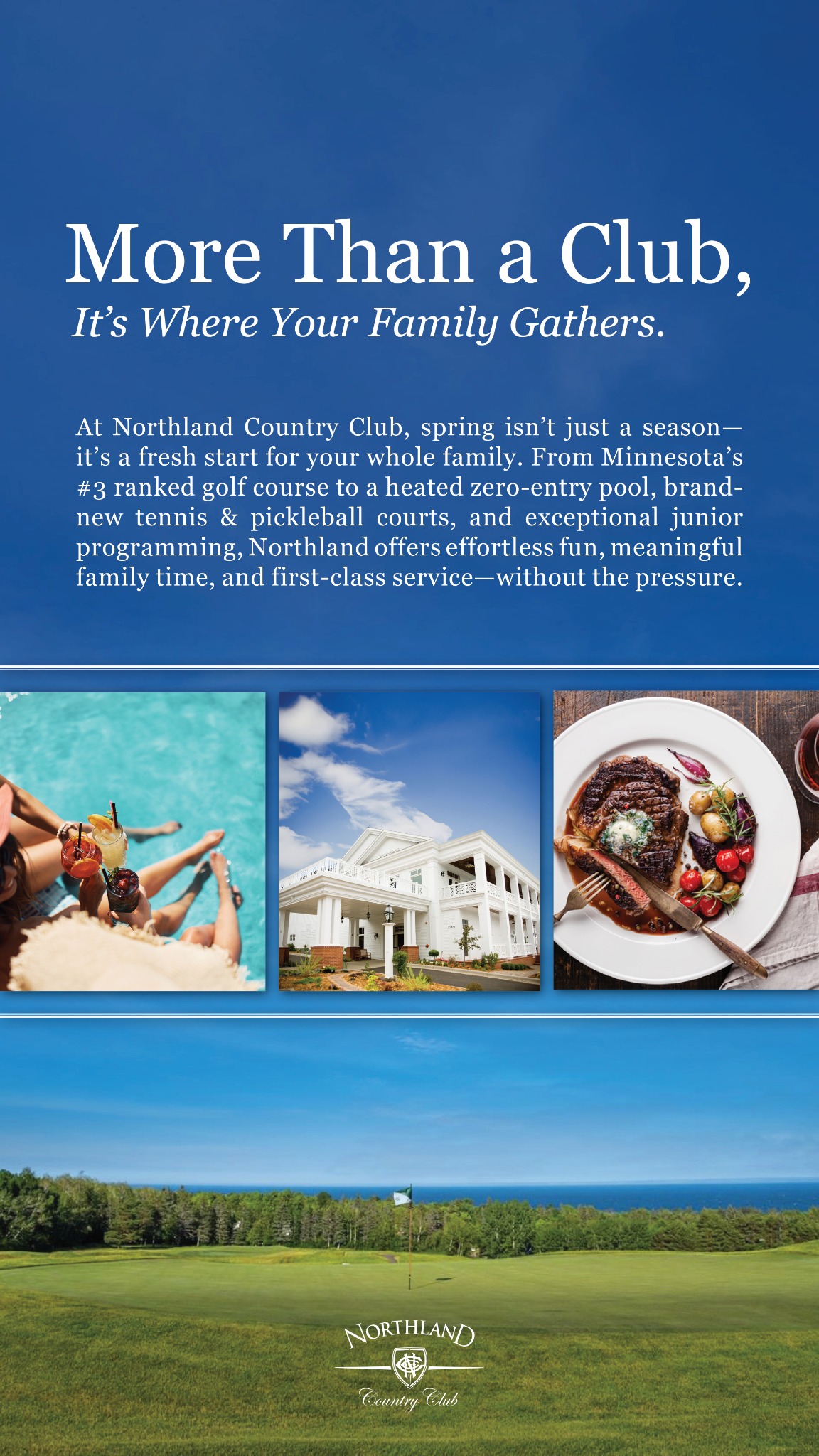 Northland Country Club Facebook ad from Apr 1, 2026