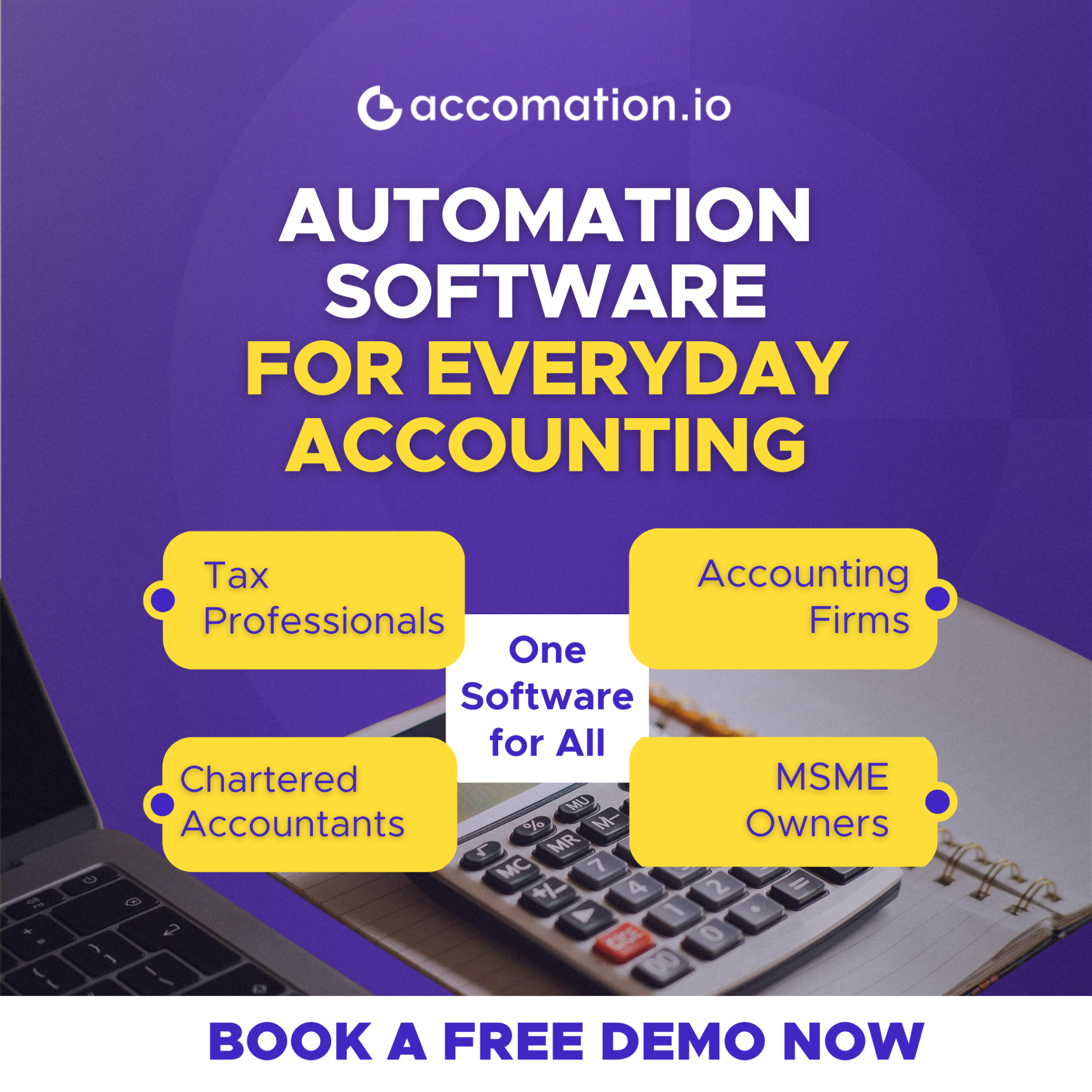 Accomation.io Facebook ad from Feb 24, 2026
