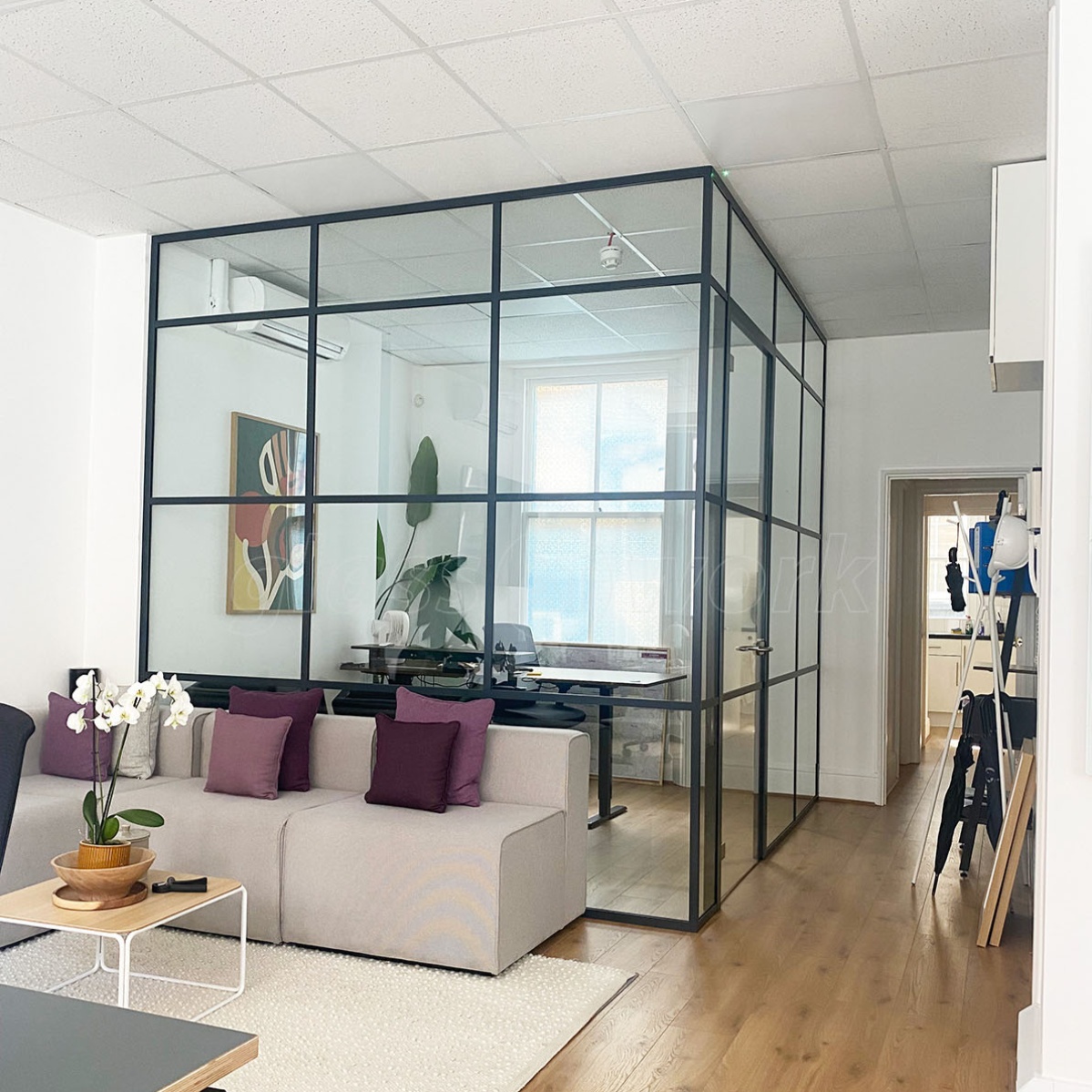 Glass At Work Facebook ad: Thoughtful use of Slimline T-Bar, to add character…