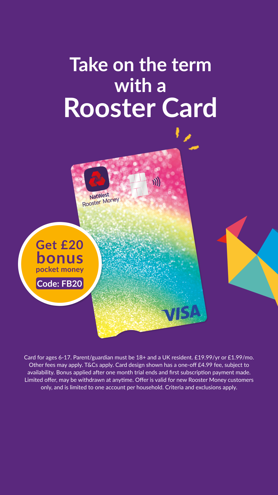 NatWest Rooster Money Facebook ad