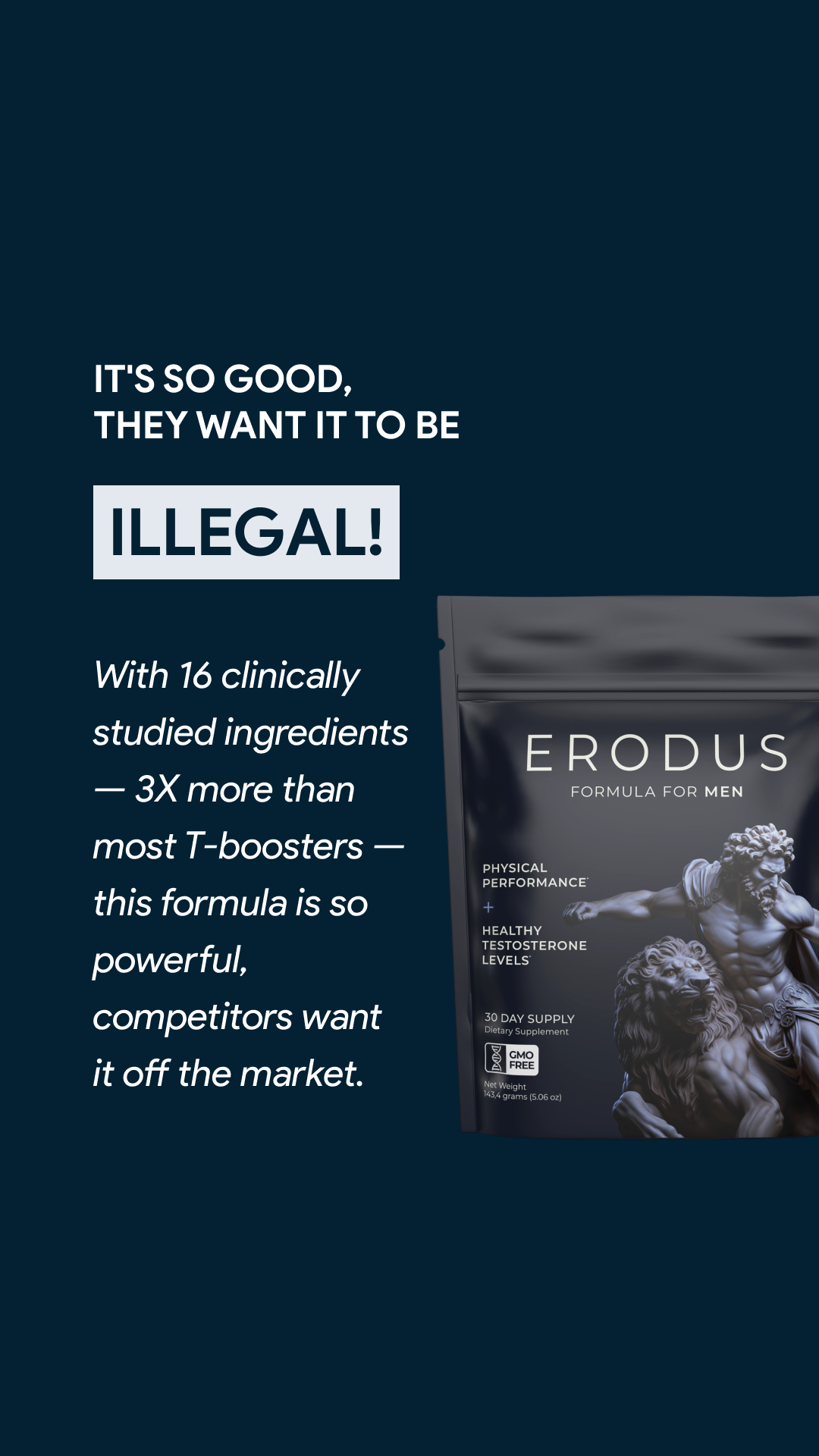 Erodus Formula For Men Facebook ad