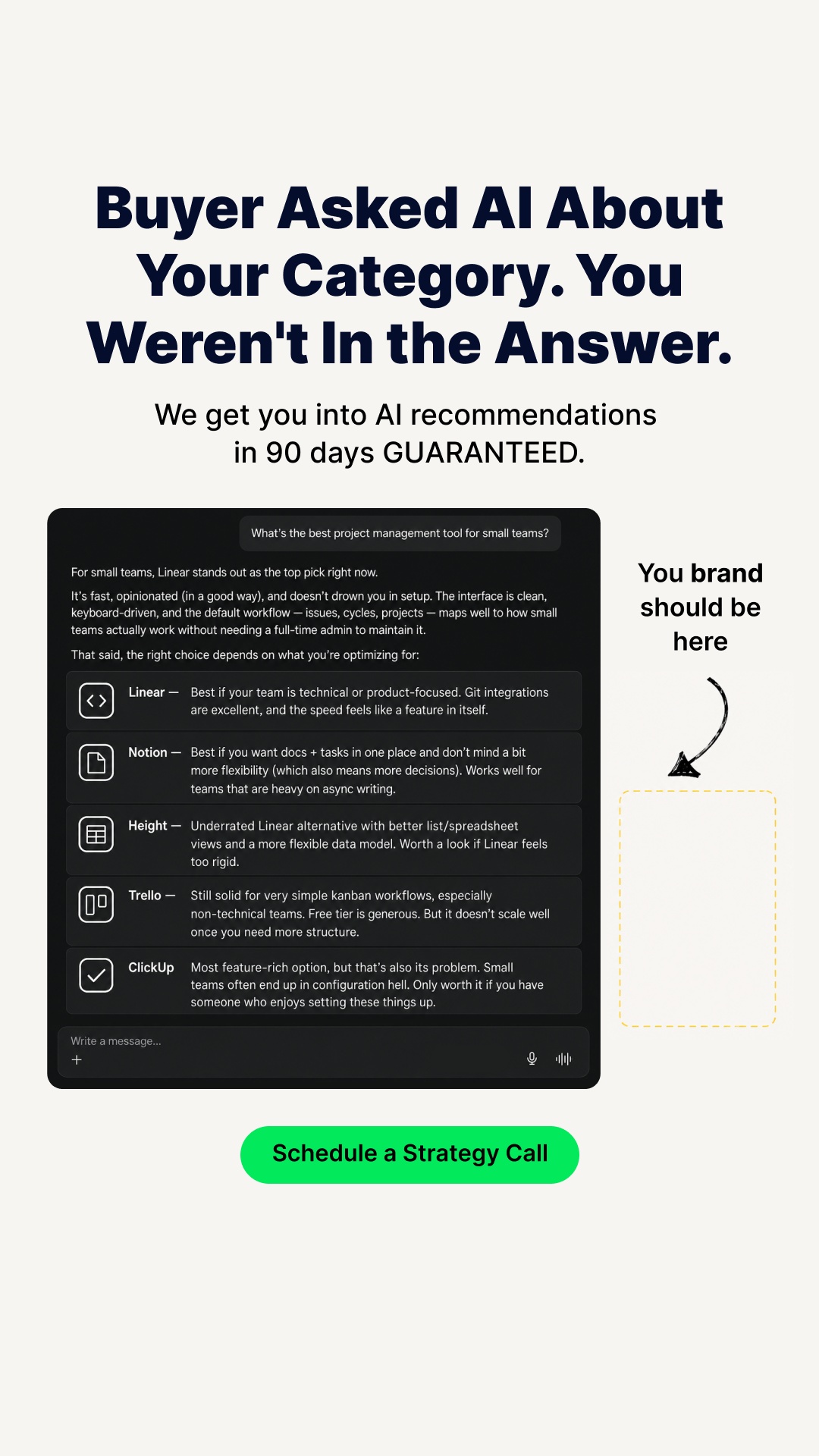 Launch Club AI Facebook ad: Your Competitors Are In ChatGPT. You're Not.
