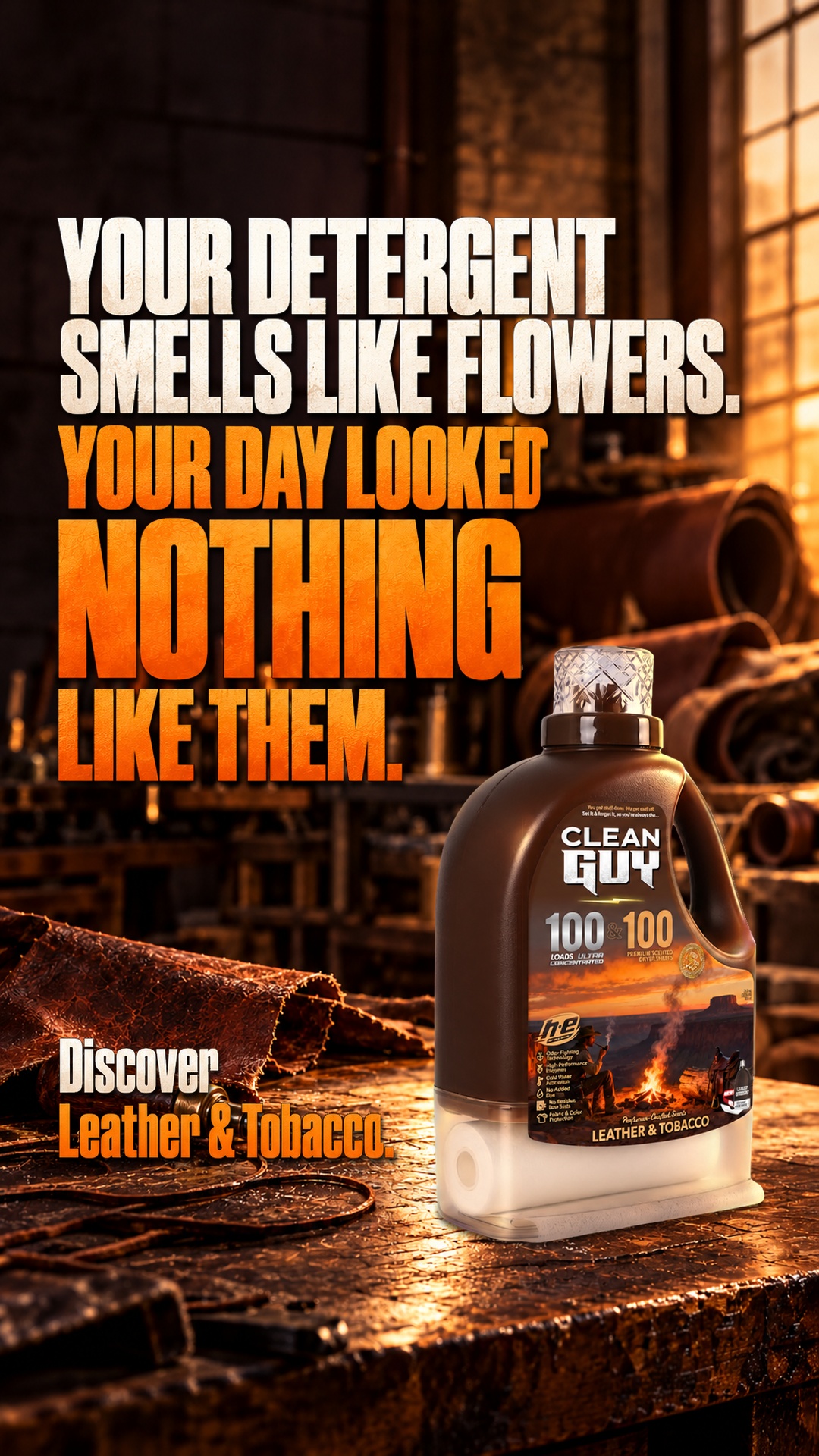 Clean Guy Facebook ad: You're a dude, not a lilac.