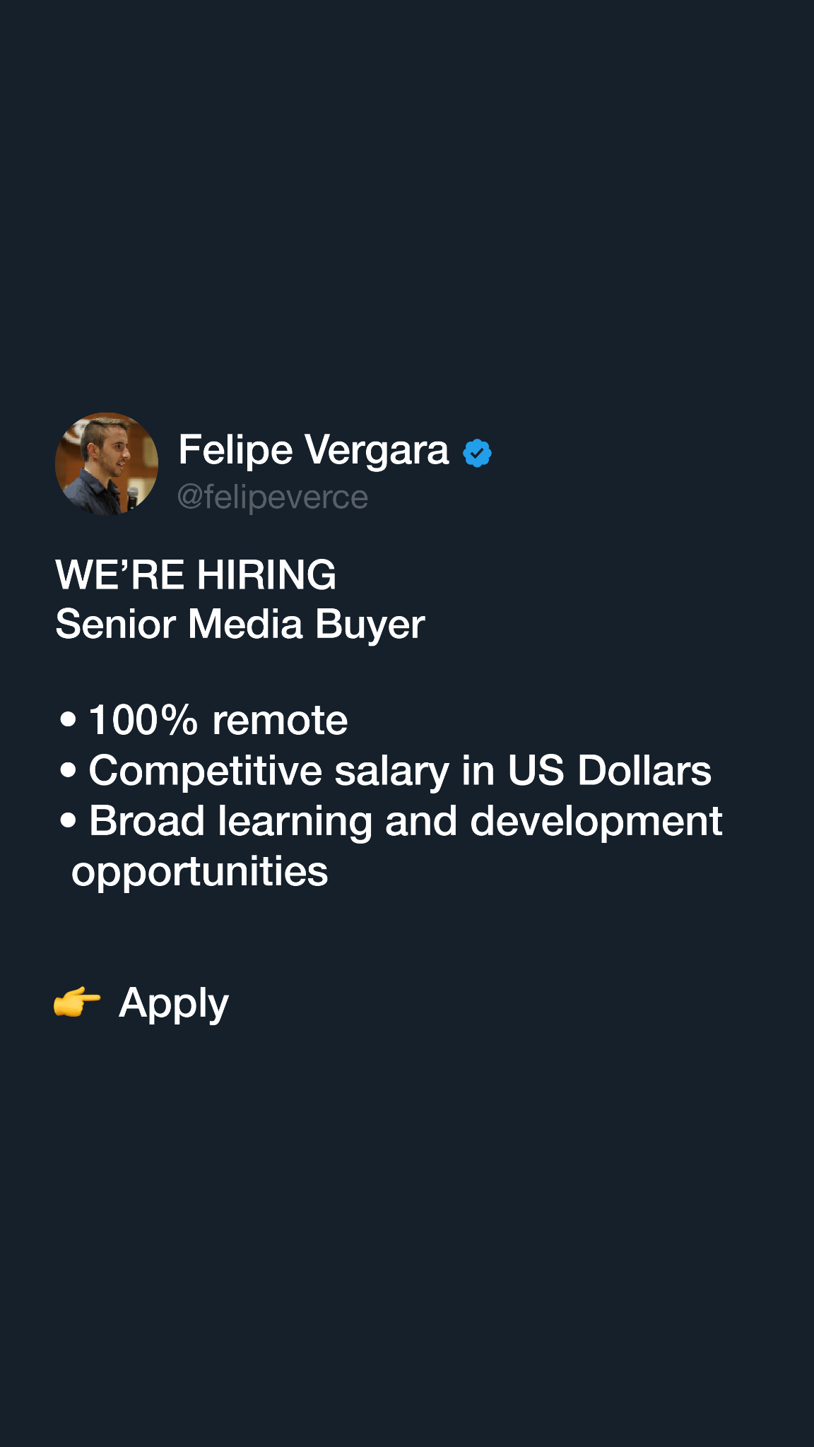 Felipe Vergara Facebook ad
