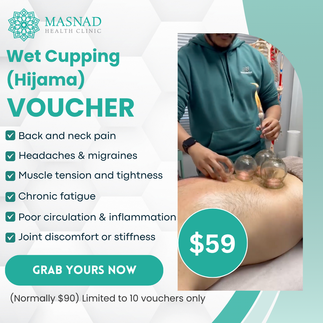Masnad Health Clinic Facebook ad from Nov 17, 2025