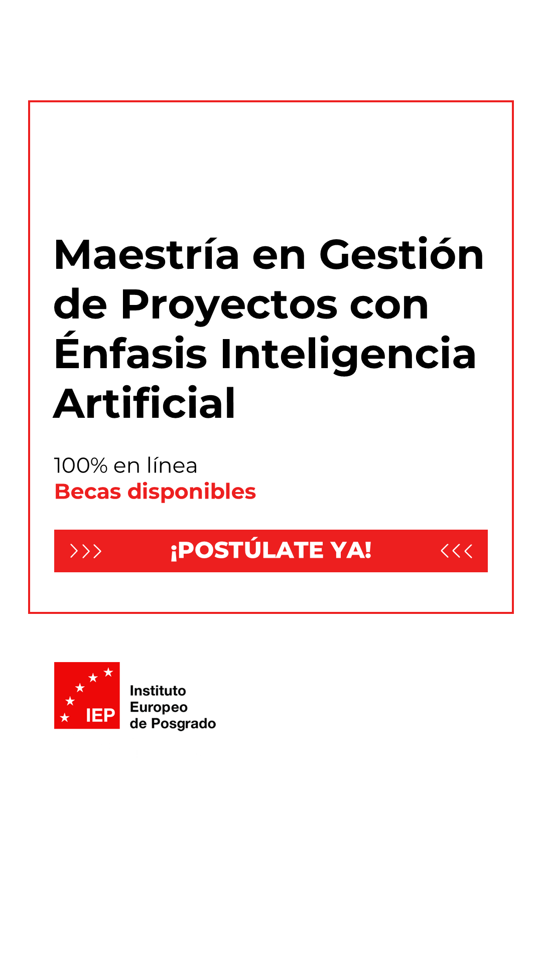 IEP México - Instituto Europeo de Posgrado Facebook ad