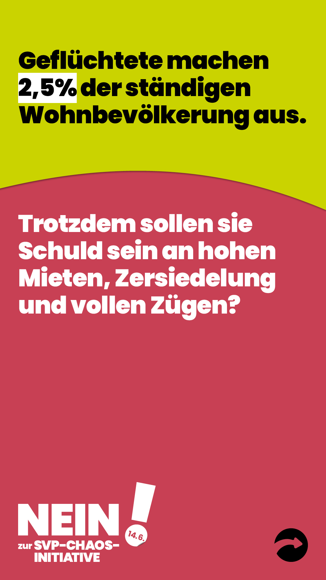 Schweizerische Flüchtlingshilfe SFH Facebook ad from Apr 21, 2026