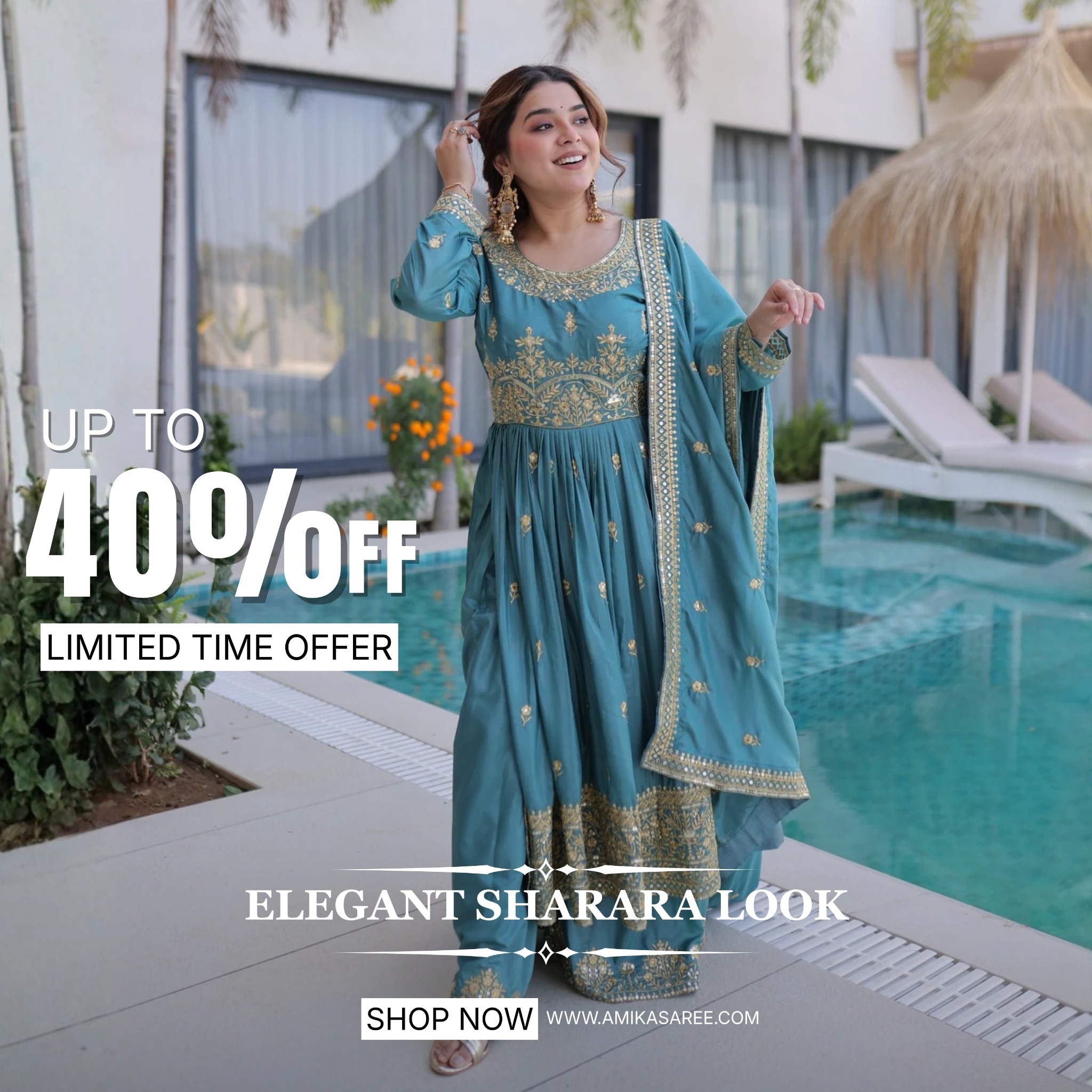 Amika Saree Facebook ad from Mar 11, 2026