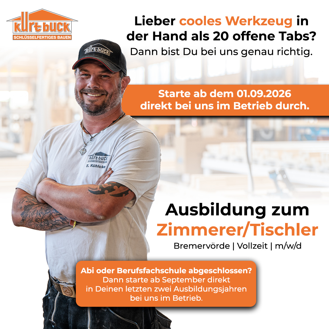 Kurt Buck Baugesellschaft Facebook ad: Du suchst eine Ausbildung, bei der Du wirklich…