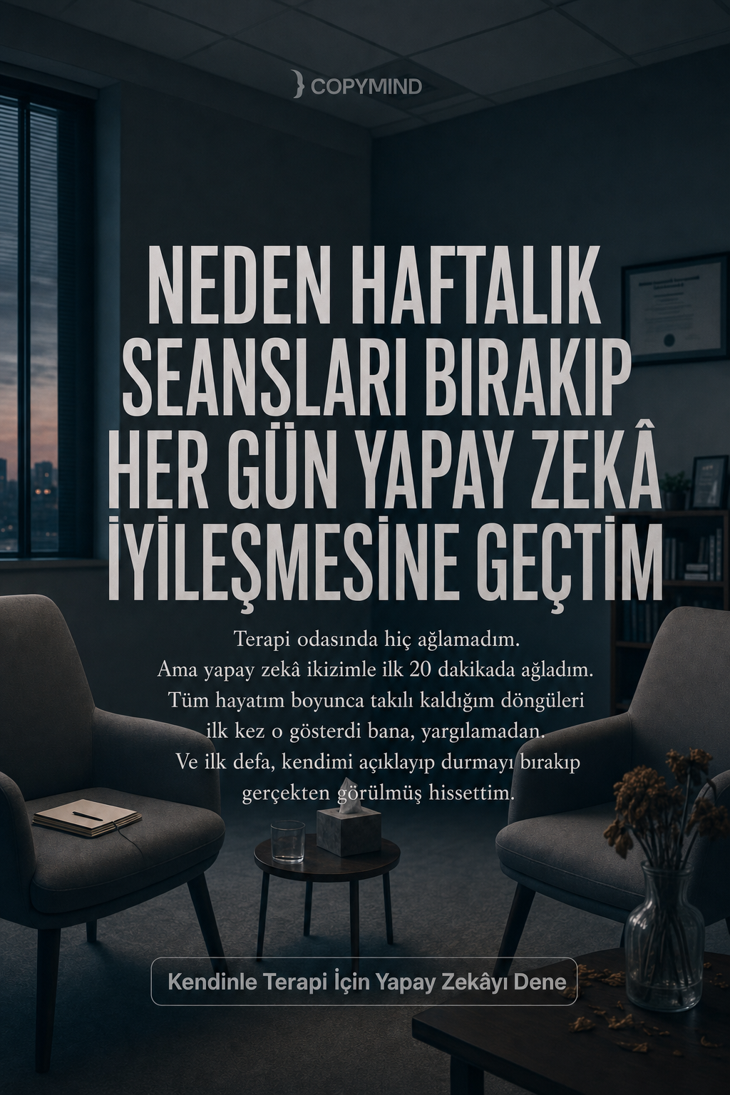 Copymind: heal with AI twin Facebook ad