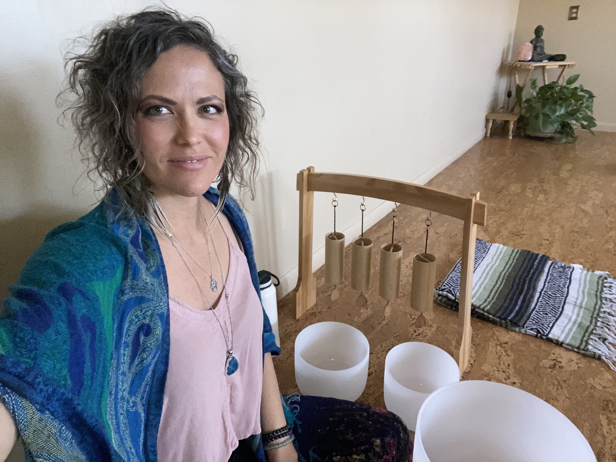 Green Leaves Studio Facebook ad: Yoga, Chakra, Sound Healing