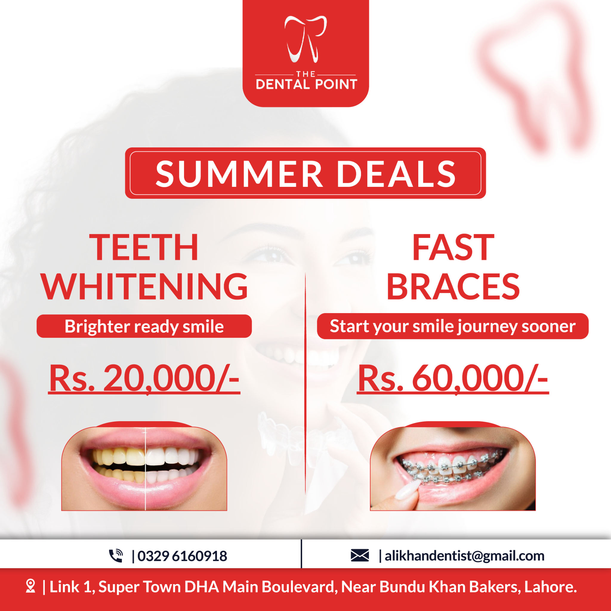 The Dental Point Facebook ad: Summer Deal Live Now!