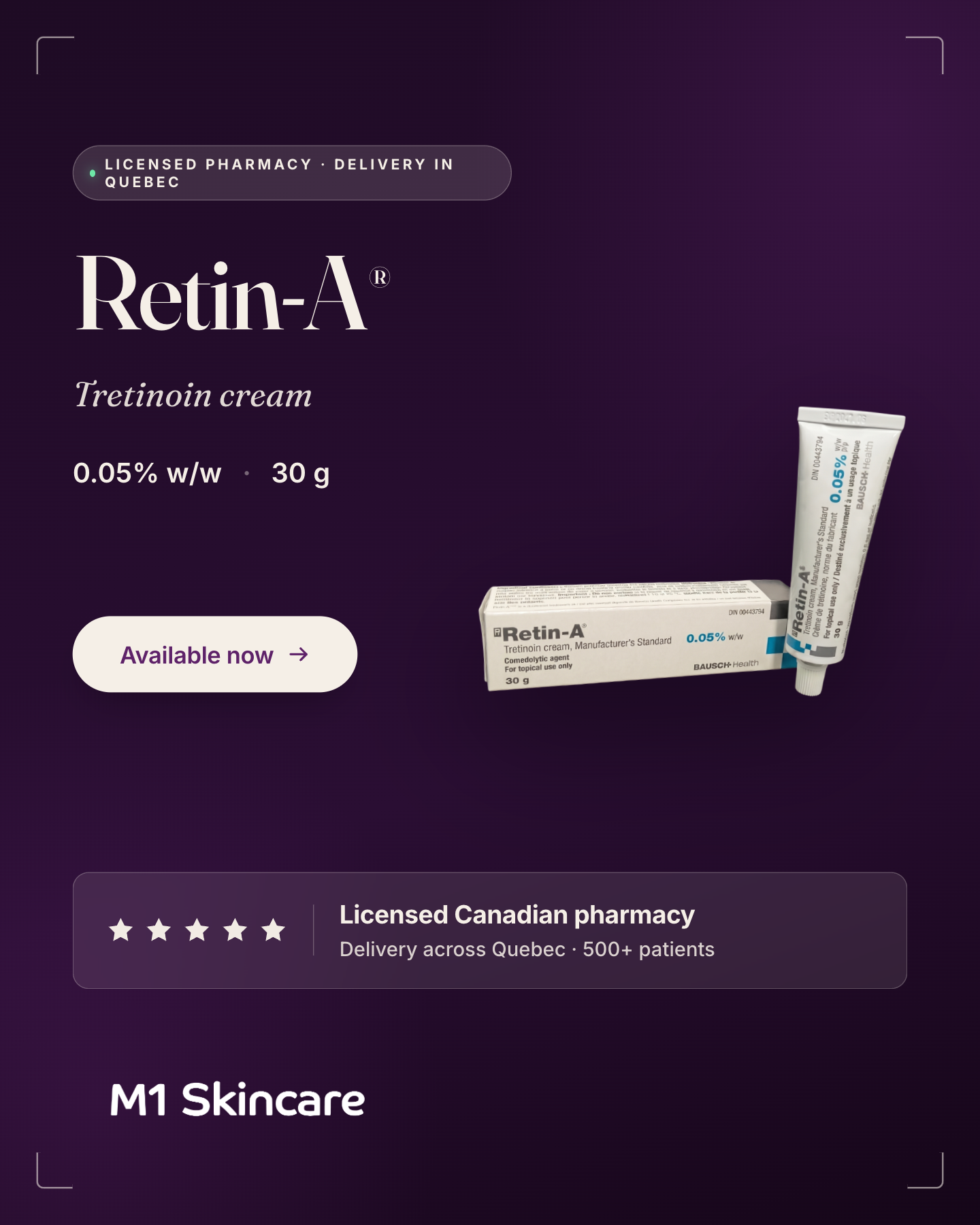 MediOne Rx Facebook ad: M1 Skincare | Prescription Skincare by Licensed Pharmacists