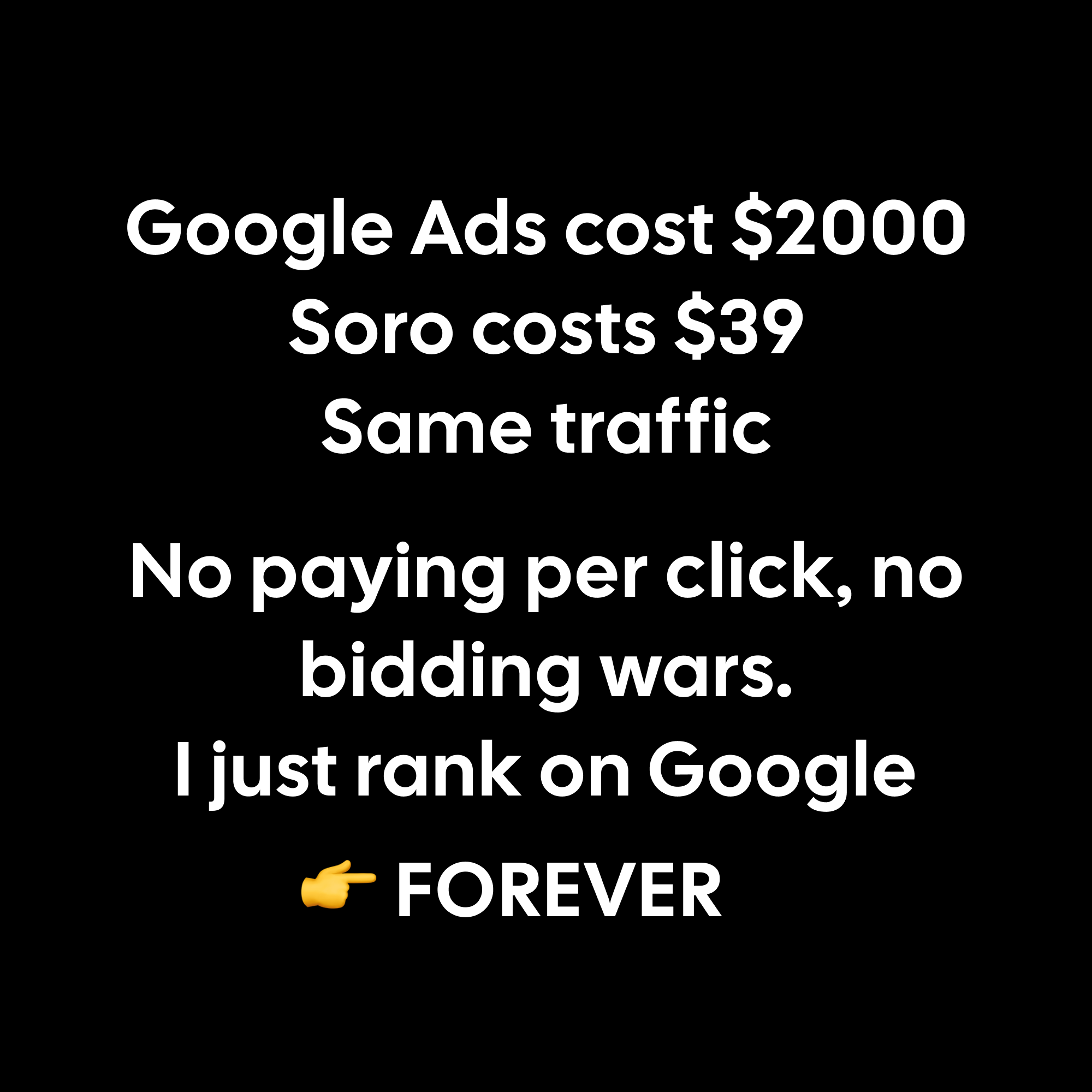 Soro SEO Facebook ad