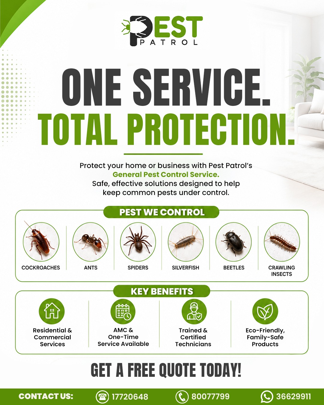 Pestpatrolbh Facebook ad: Why call for one pest when you can…