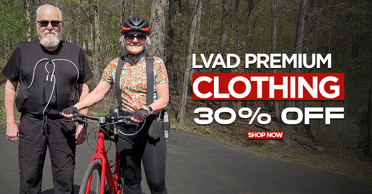 LVAD Gear-LVAD Clothing, Shirts, Vest and Bags Facebook ad
