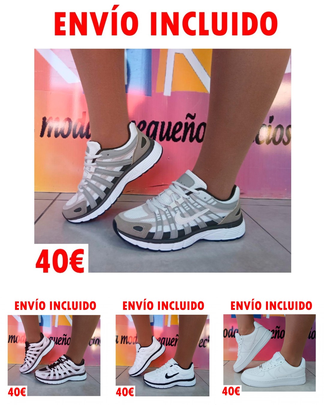 La Zapatería Kika Facebook ad: NUEVOS DEPORTIVOS ENVÍO INCLUIDO PAGO CONTRA REEMBOLSO…