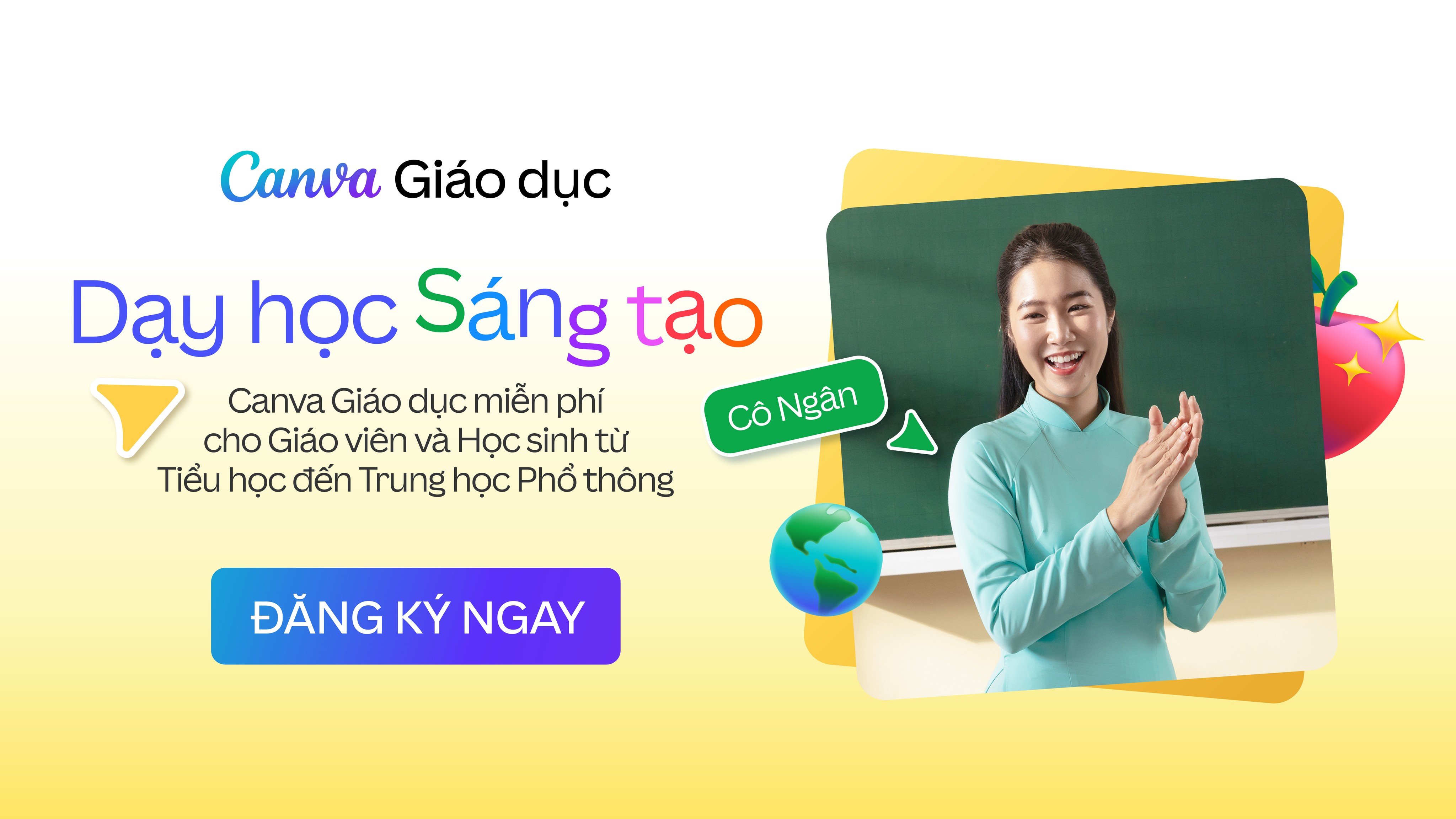Canva Vietnam Facebook ad: Đăng ký Canva Giáo dục miễn phí