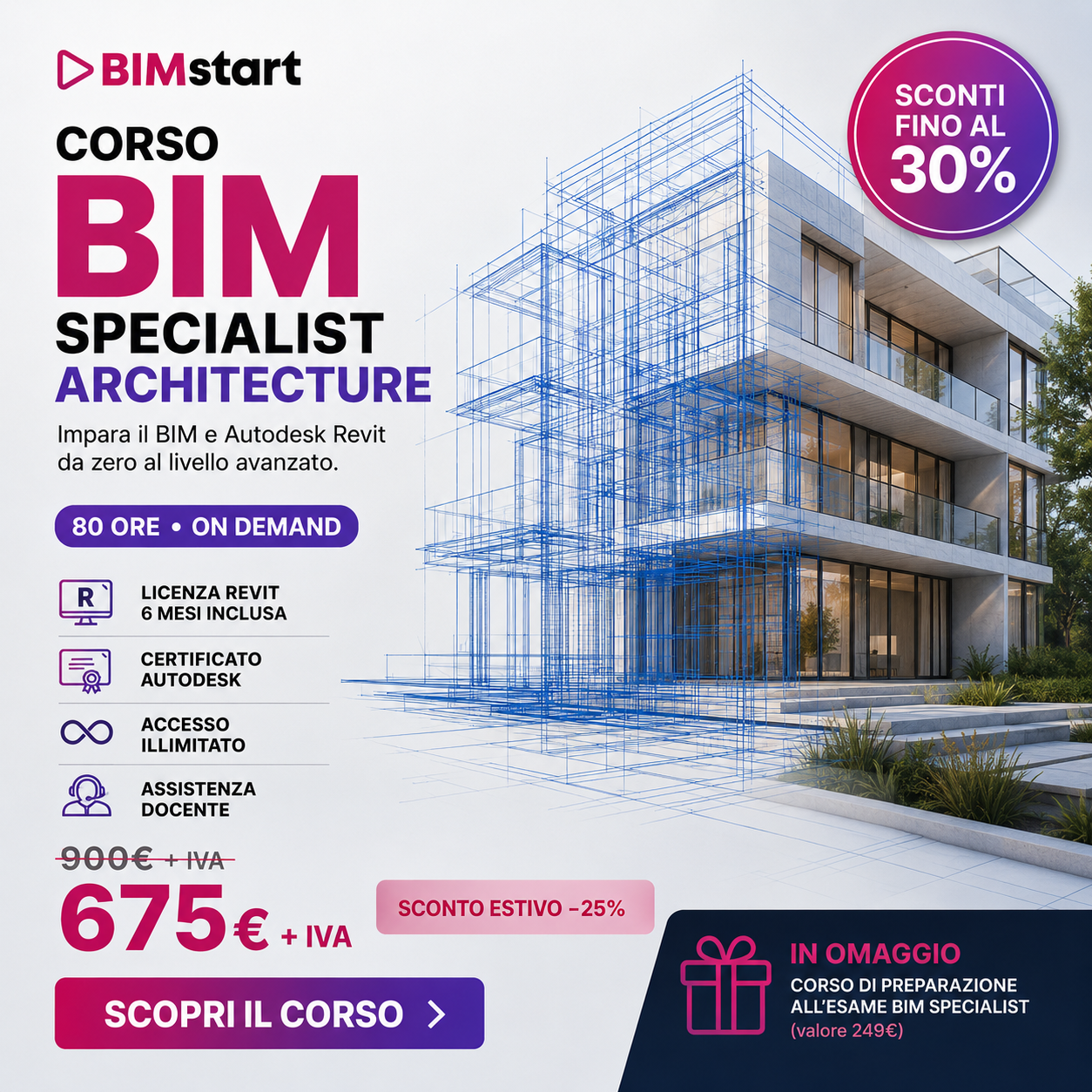 BIMstart - Corsi di formazione Facebook ad: -25% | Corso BIM Specialist Architecture